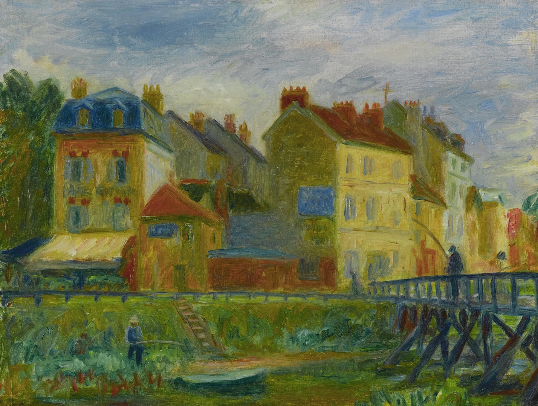 Samois-sur-Seine, by William James Glackens, public domain