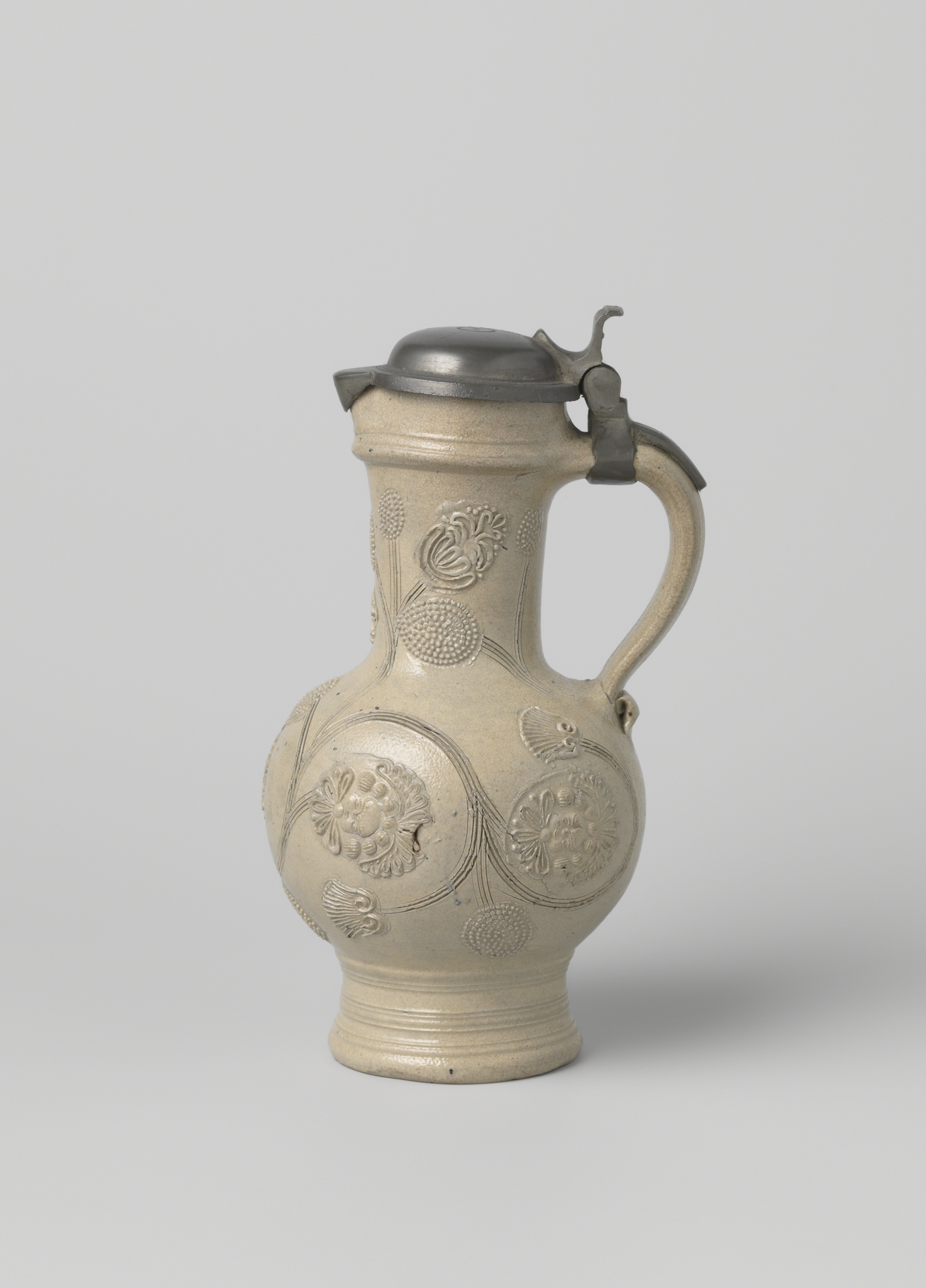 Ceramic jug with floral scrolls by Unknown Artist