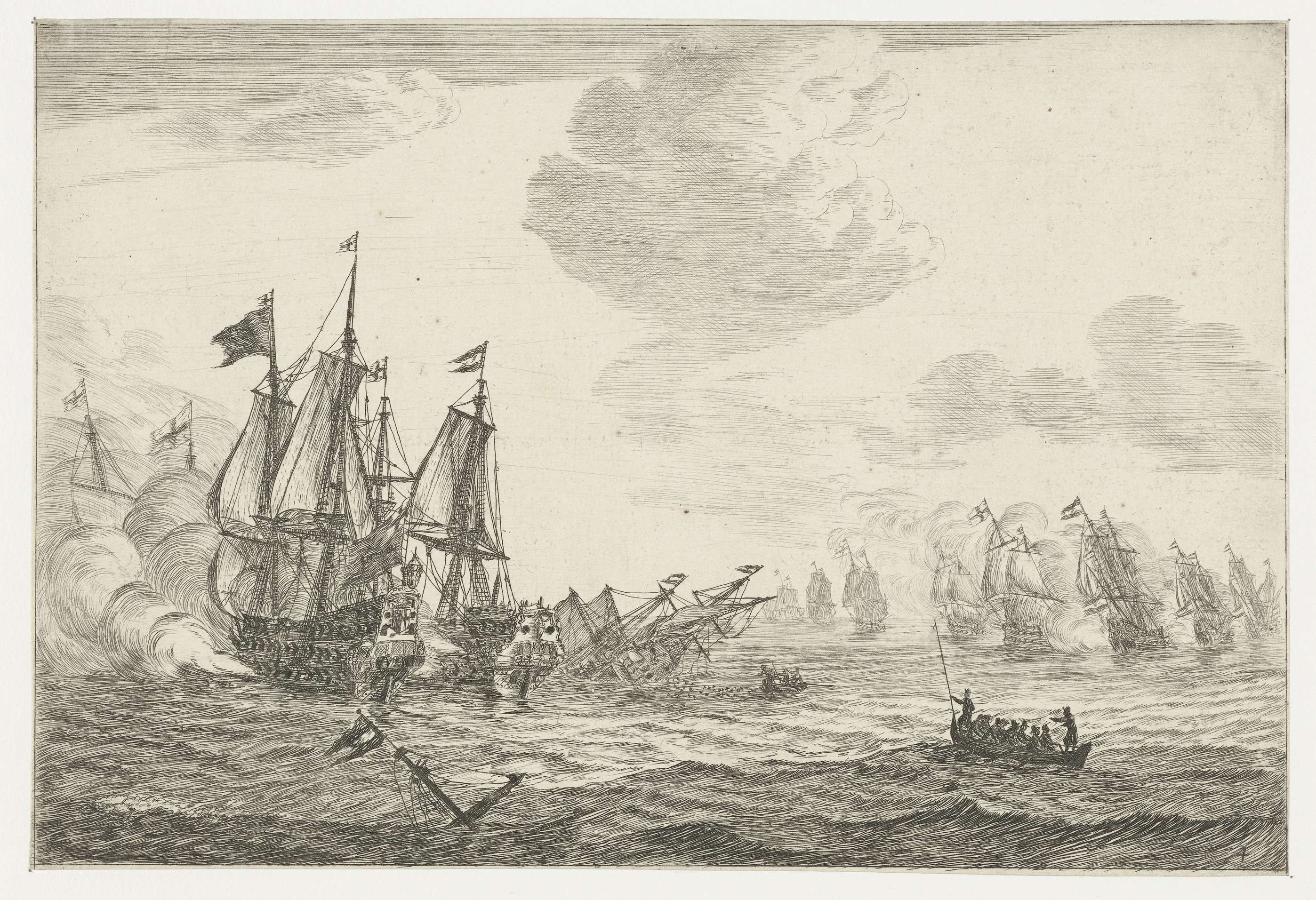 Zeeslag, by Reinier Nooms, public domain