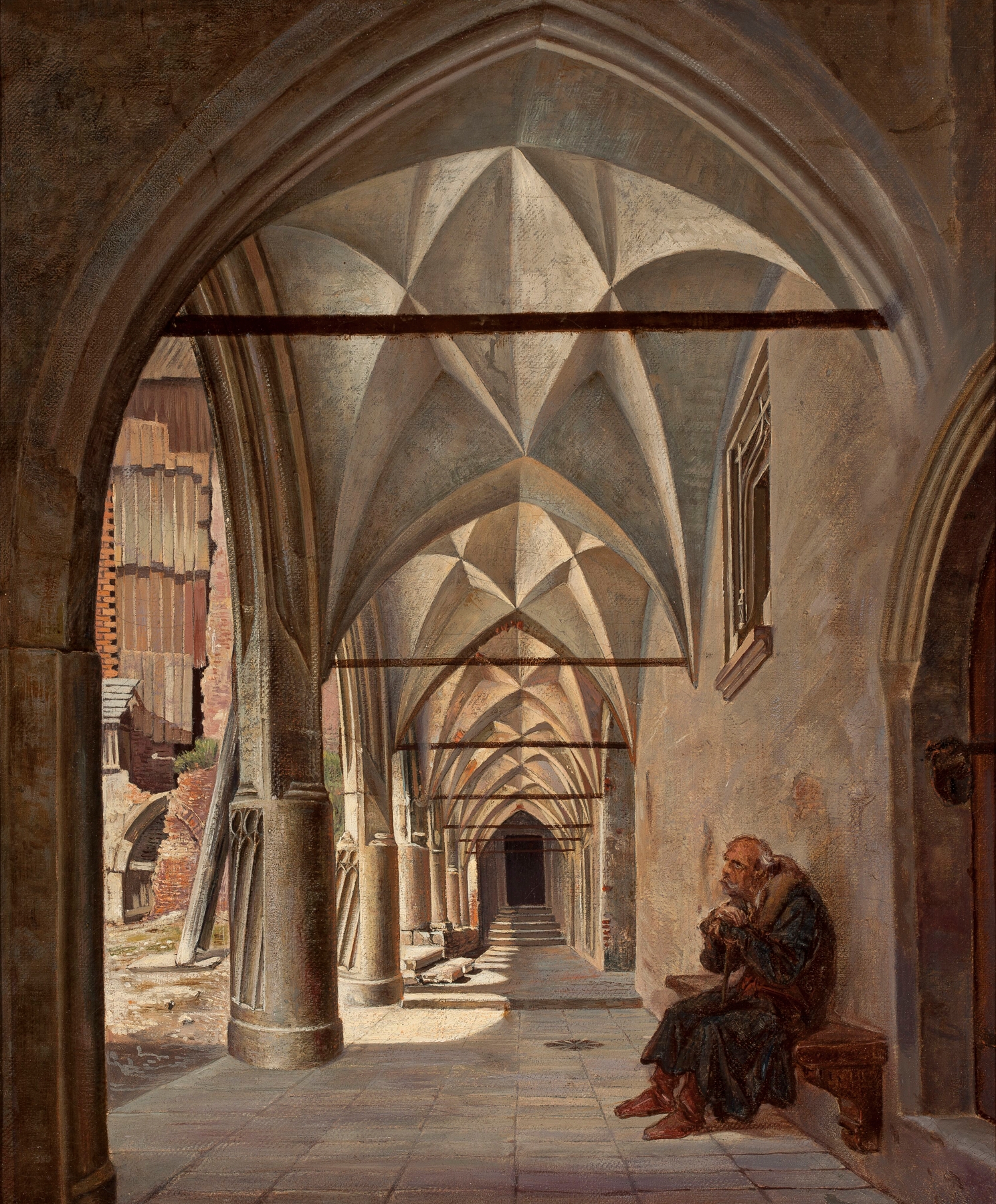 Cloisters of the Jagiellonian Library in Kraków by Aleksander Gryglewski, unknown medium