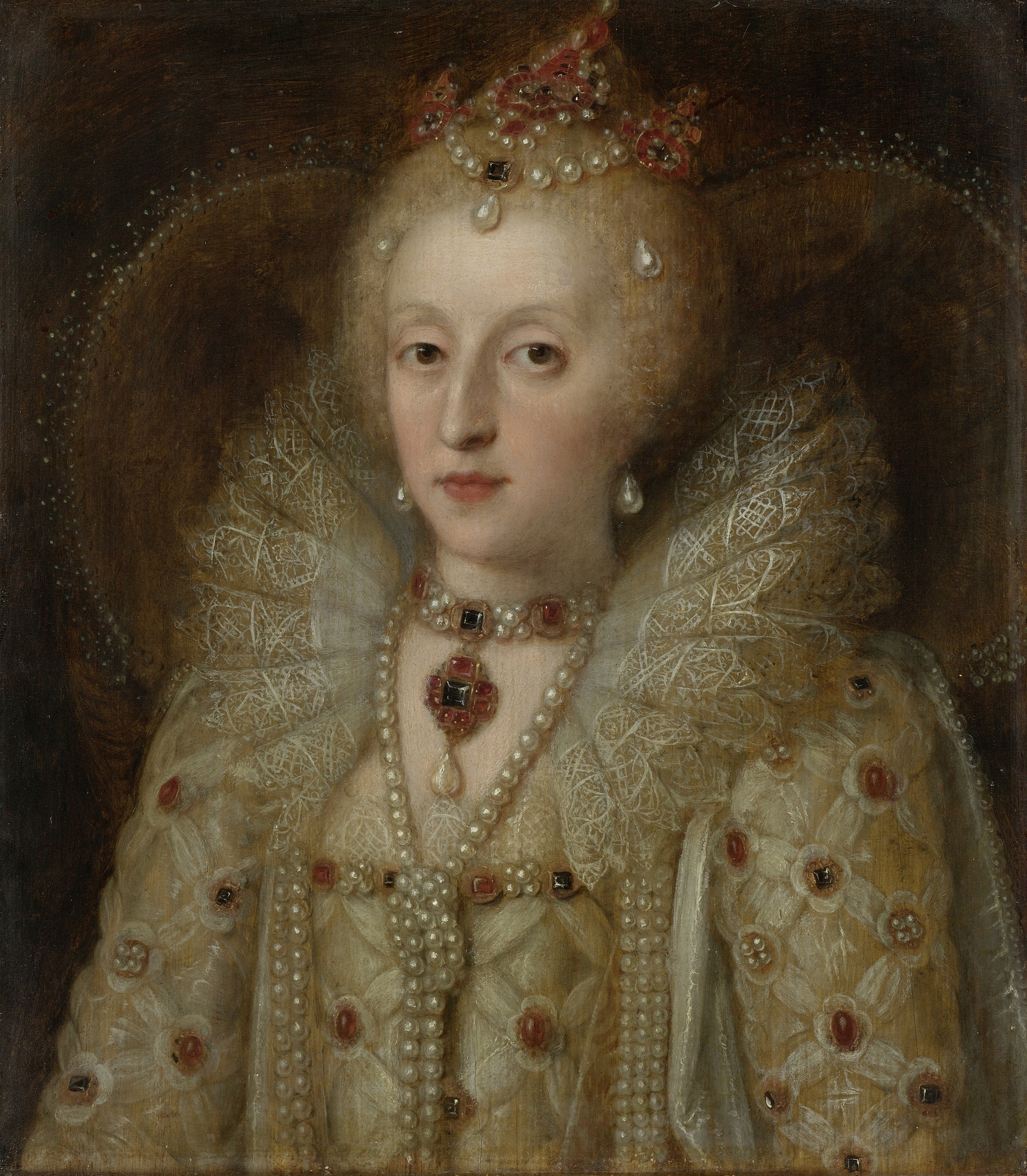 Portrait of Elizabeth I, Queen of England, by Unknown Artist, public domain