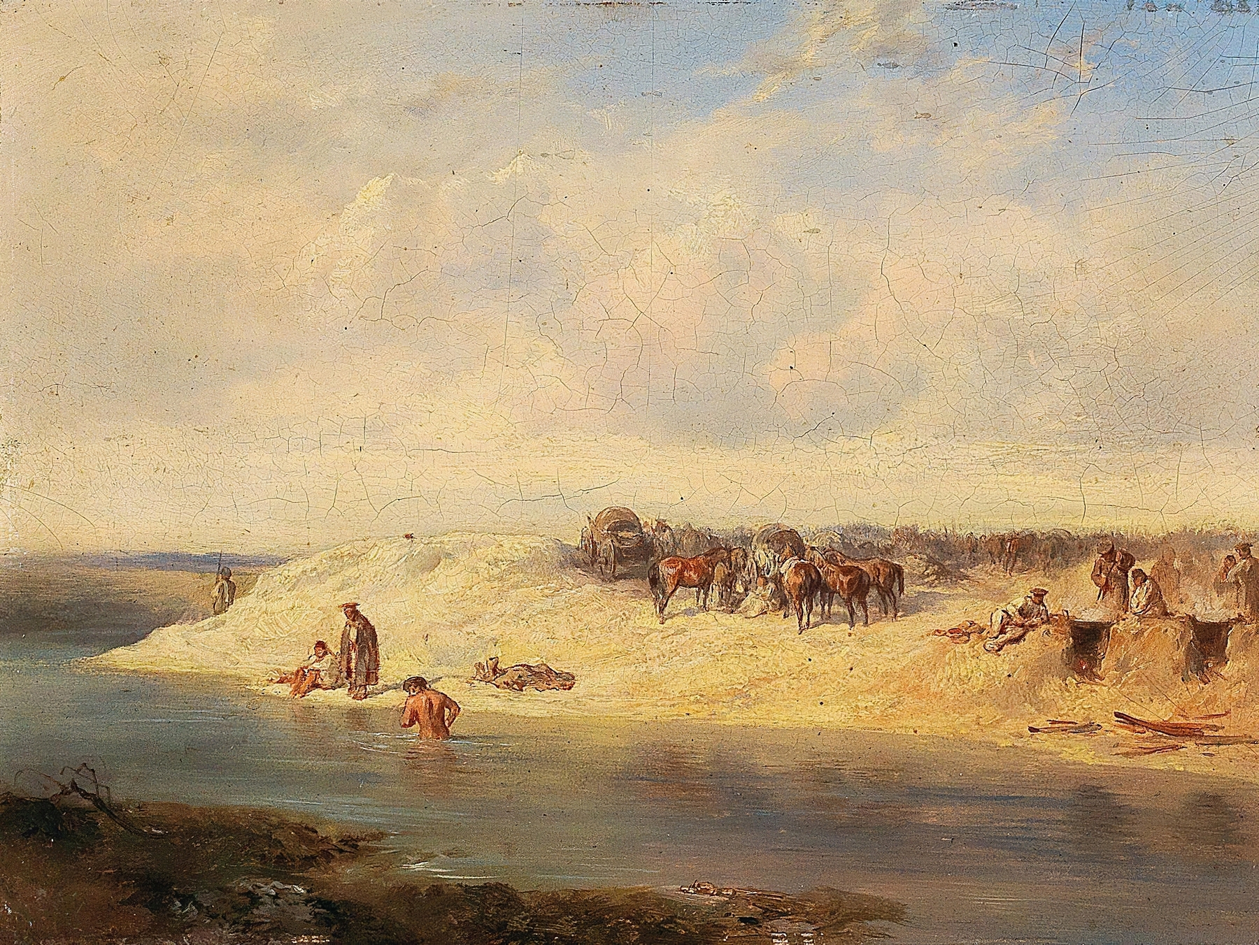 Russisches Bivouak, by August von Pettenkofen, public domain
