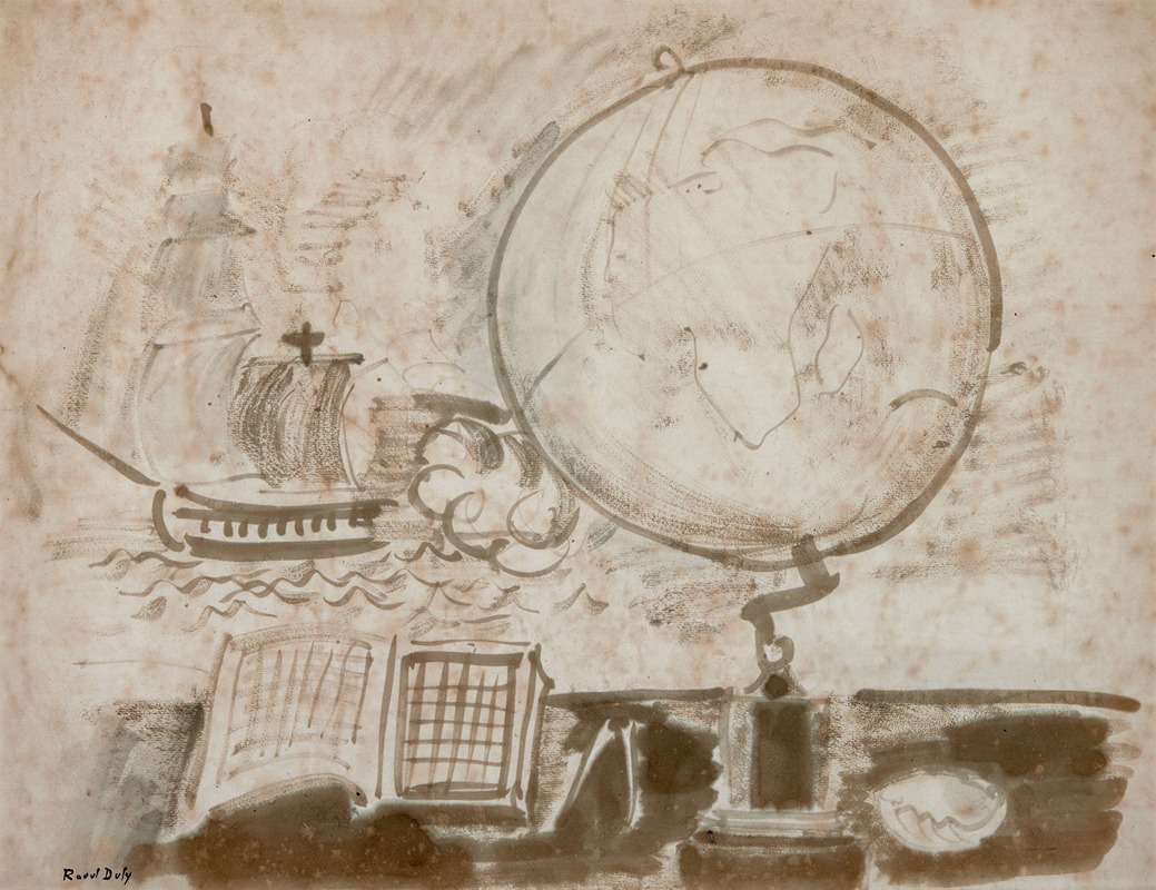 Raoul Dufy's 'La mappemonde' is a vibrant depiction of a world map.