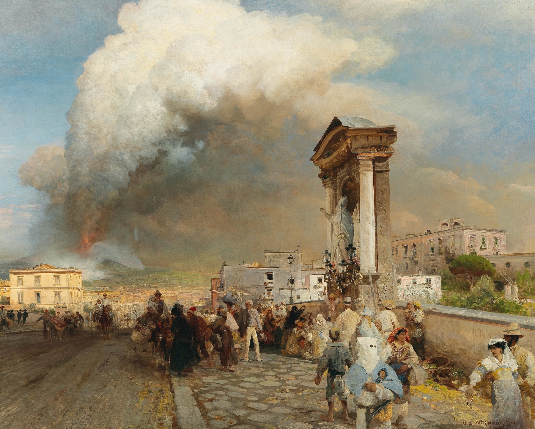 Ausbruch des Vesuv, by Oswald Achenbach, public domain
