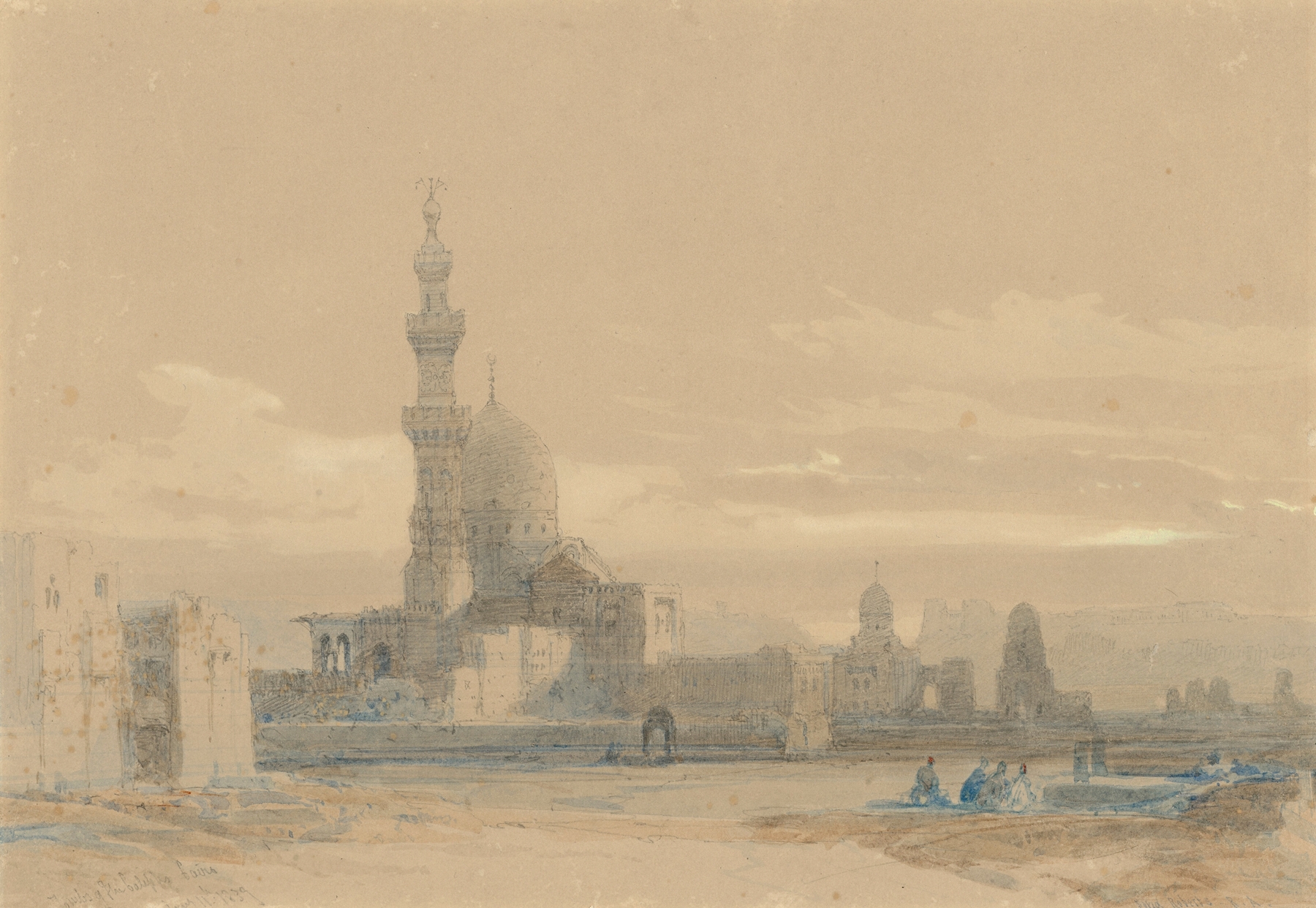 The Tombs of the Caliphs, Cairo, by David Roberts, public domain