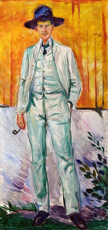 Edvard Munch's 'Portrait of the Painter Ludvig Karsten' showcases a striking depiction of the artist.