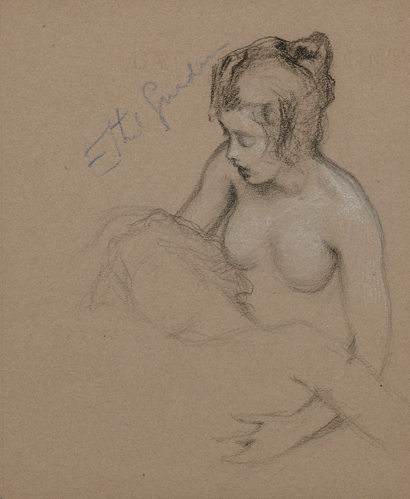 A study of a female nude figure by Herbert James Draper.