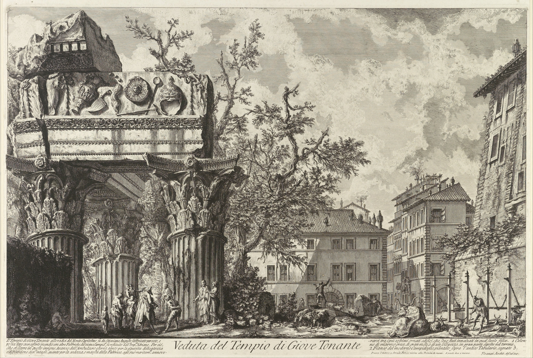 Veduta with the Temple of Jove, by Giovanni Battista Piranesi, public domain