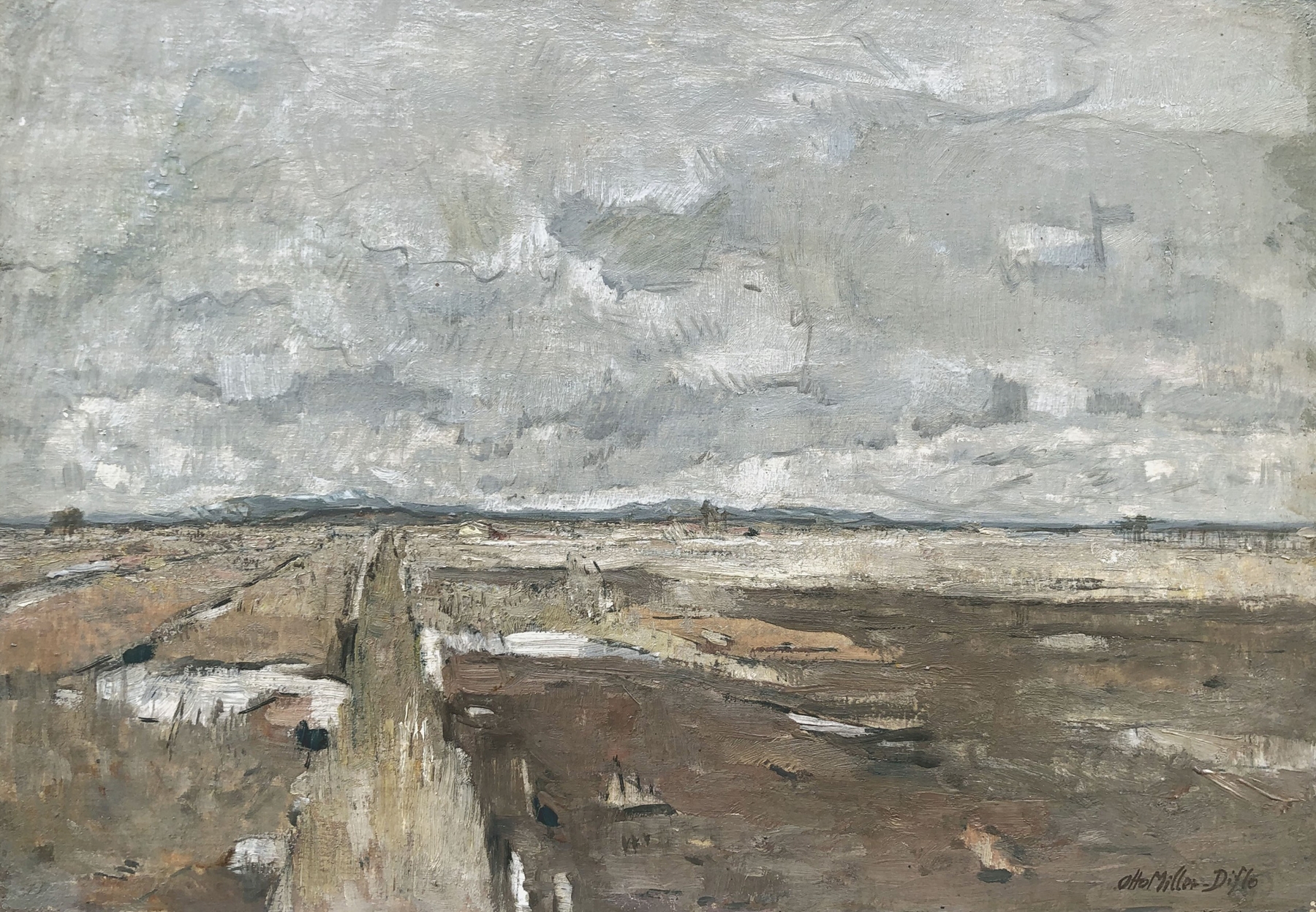 Moorland landscape by Otto Miller-Diflo, 1930