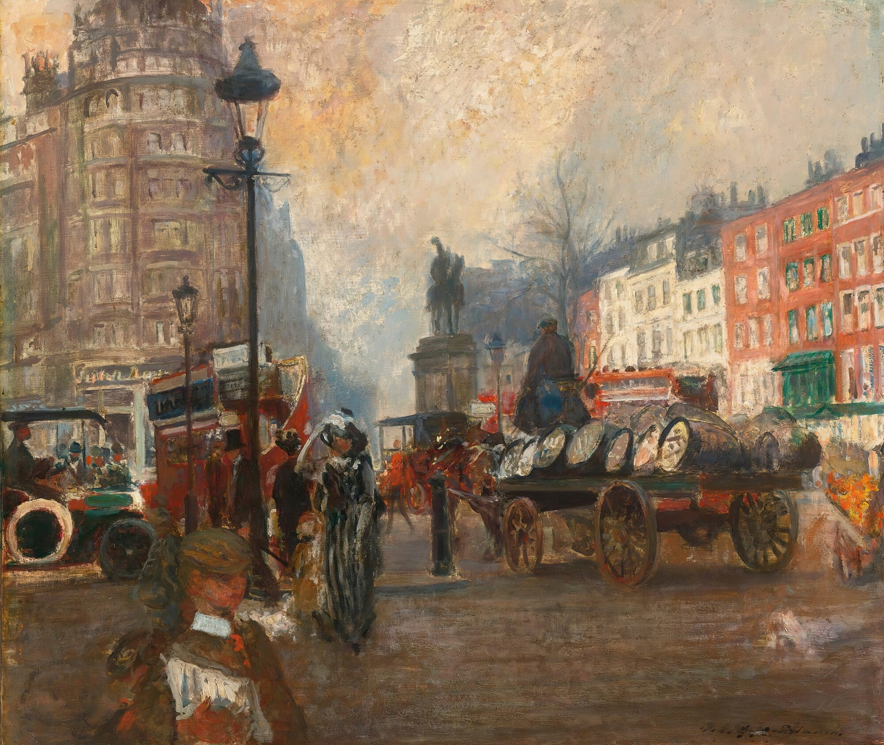 Knightsbridge Seen From Sloane Street, December 1913, oil on canvas by Jacques-Émile Blanche