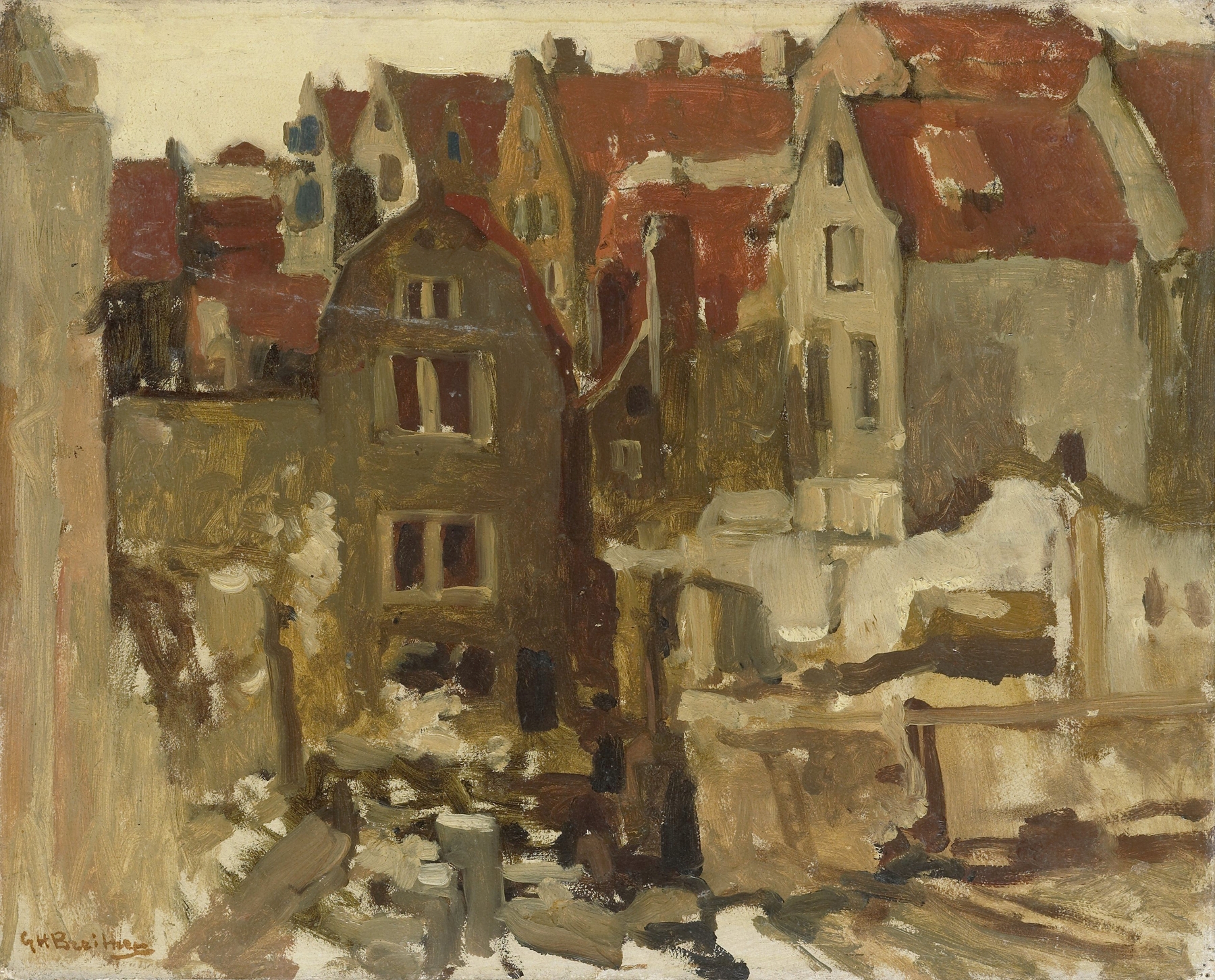 The Demolition of the Grand Bazar de la Bourse on the Nieuwendijk, Amsterdam, by George Hendrik Breitner, public domain