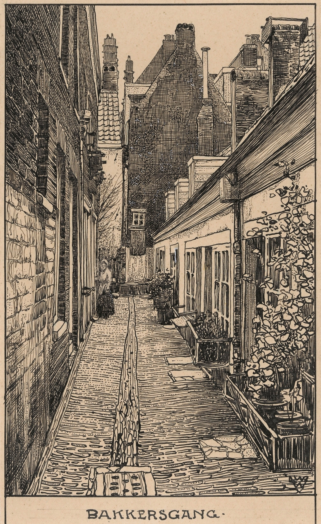 Bakkersgang te Amsterdam, by Willem Wenckebach, public domain