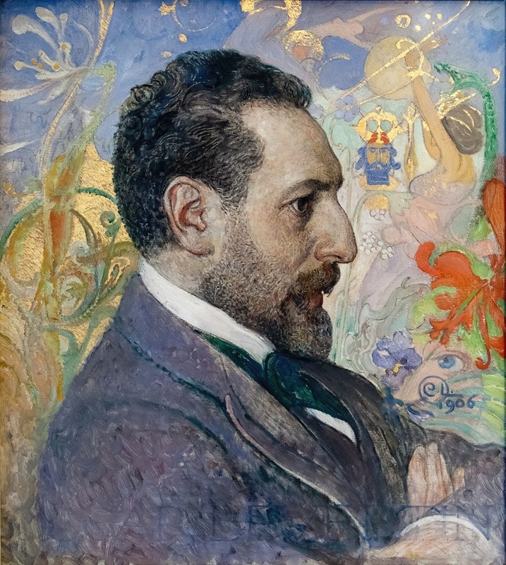 Portrait of Oscar Levertin by Carl Larsson showcases a detailed representation of the subject.