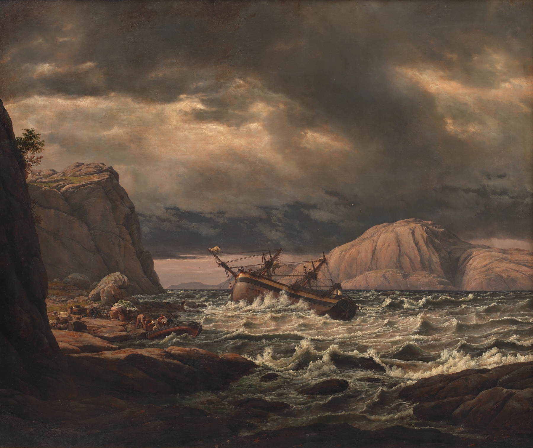 A Shipwreck on the Coast of Norway, by Johan Christian Dahl, public domain