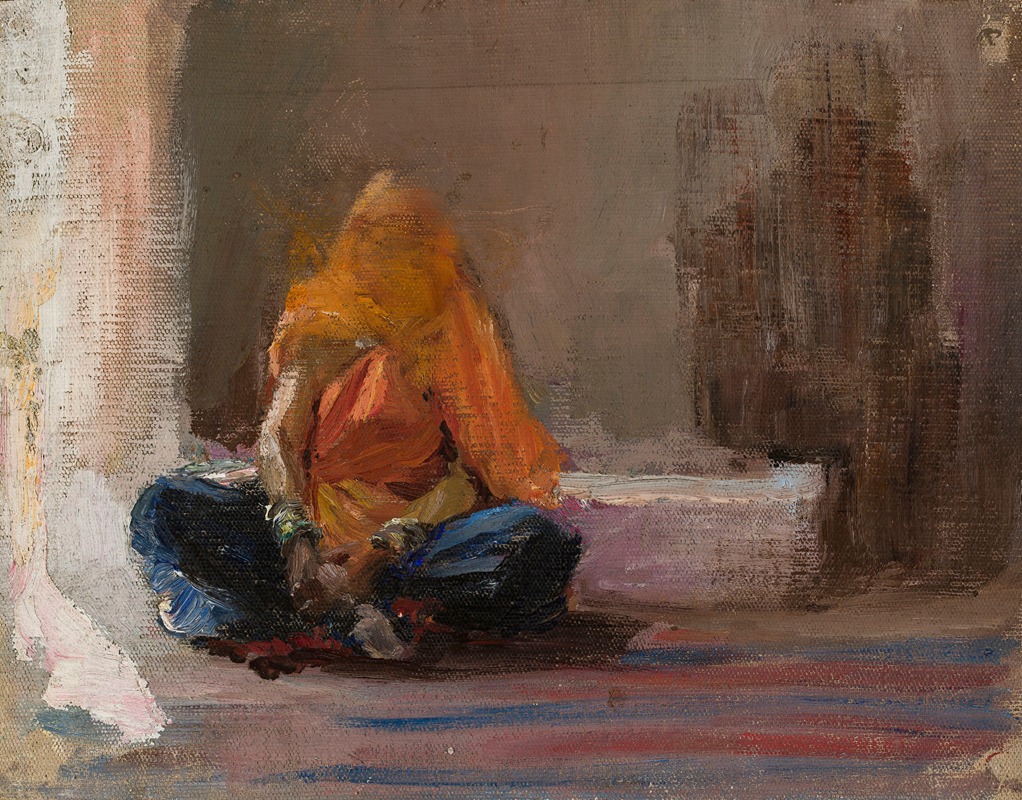 A portrait of a Hindu woman reflecting cultural themes.