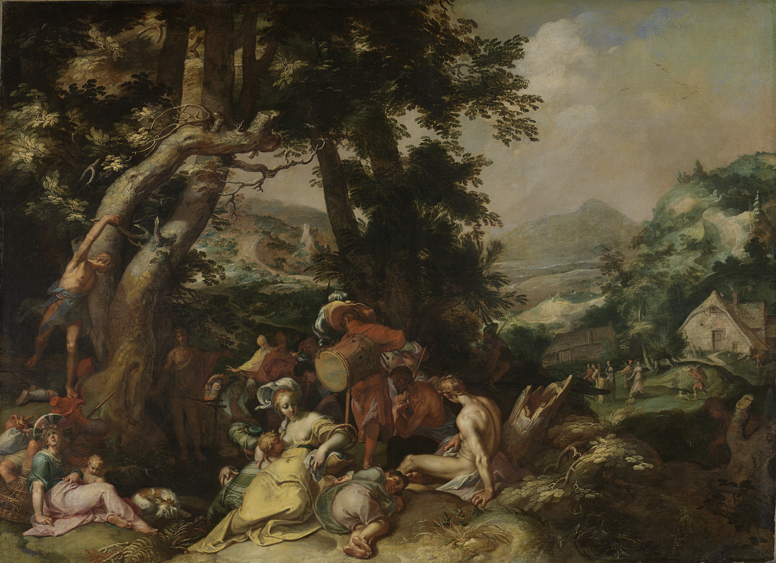 The Preaching of Saint John the Baptist, by Abraham Bloemaert, public domain