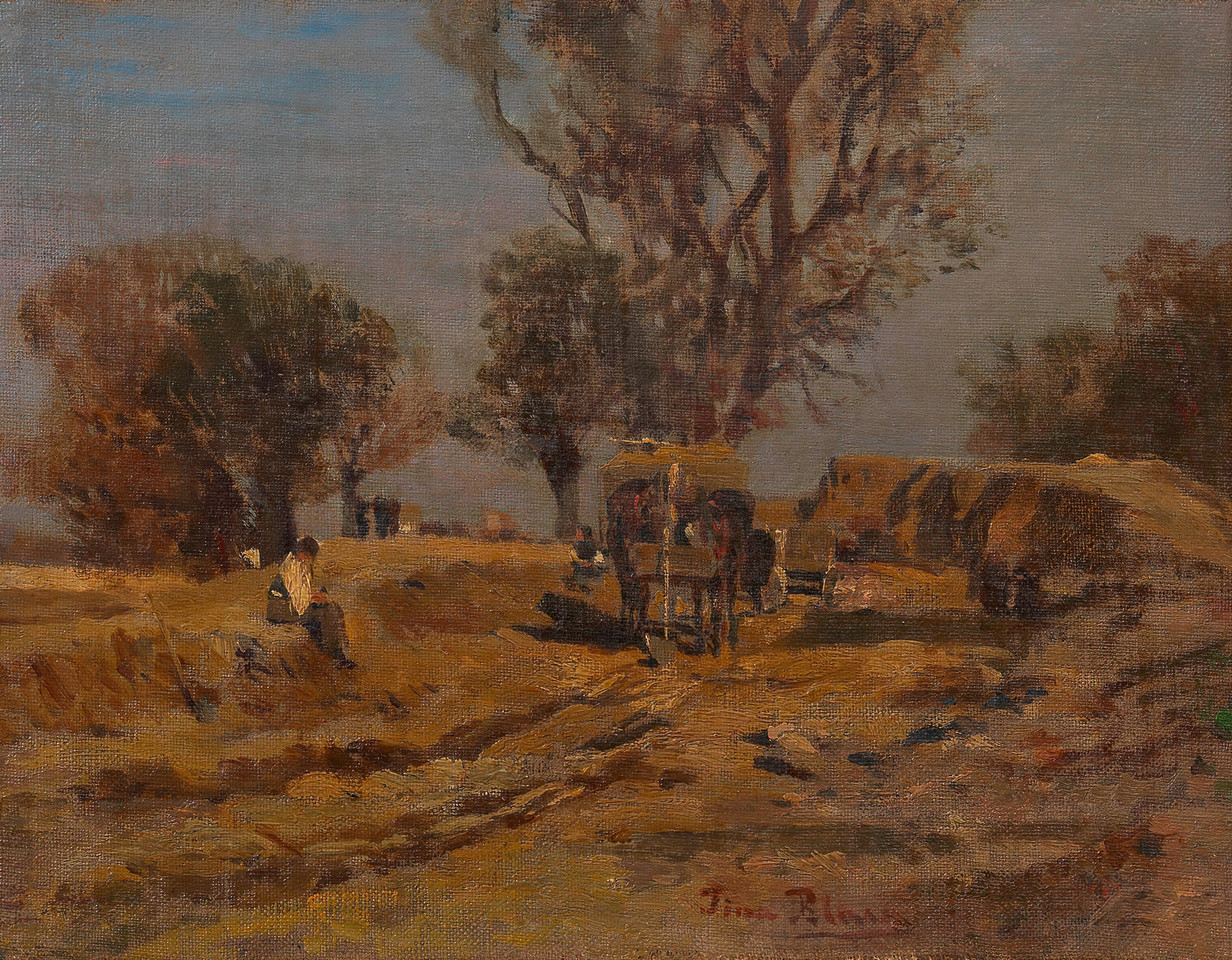 An der Donauregulierung, by Tina Blau, public domain