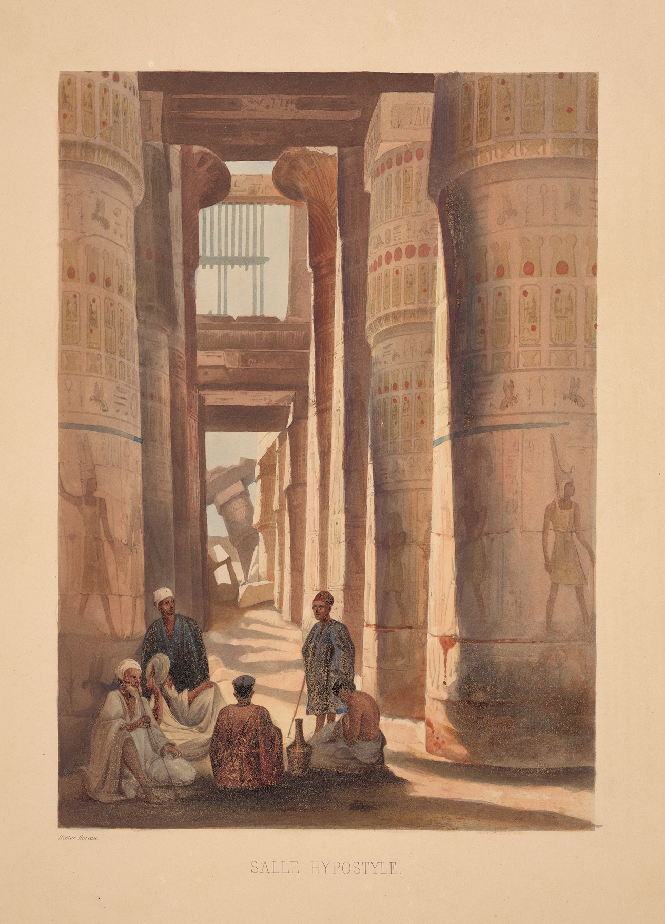 Salle hypostyle (Pillard hall), by Hector Horeau, public domain
