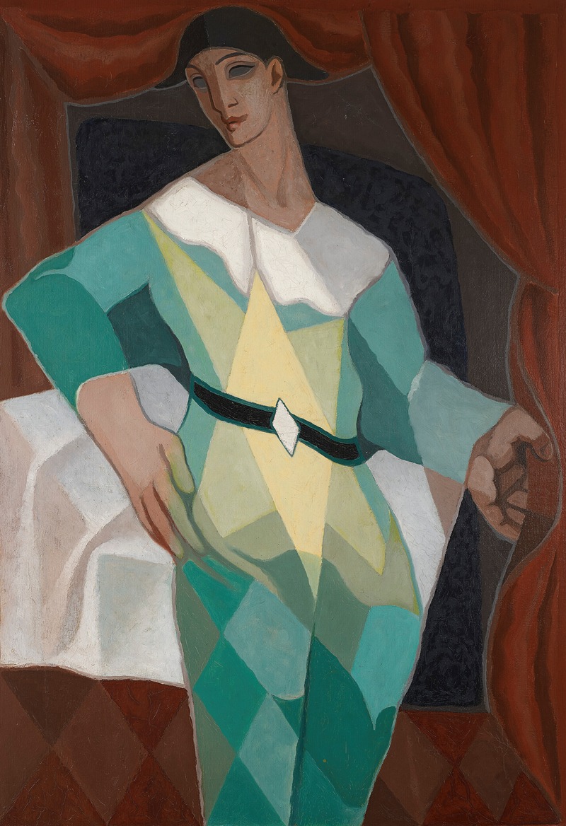Juan Gris's 'Arlequin' showcases a vibrant Harlequin figure in a cubist style.