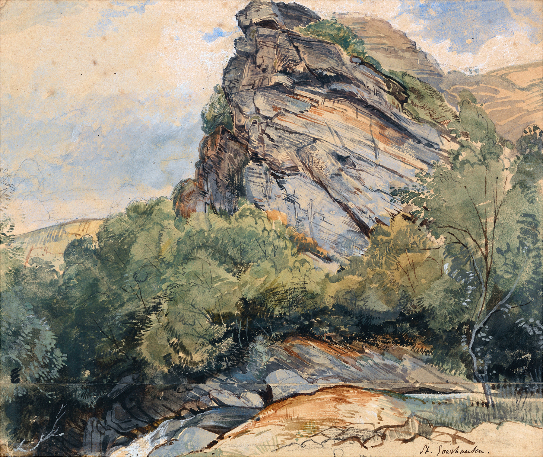 St. Goarhausen on the Rhine between Koblenz and Mainz, by John Frederick Lewis, public domain