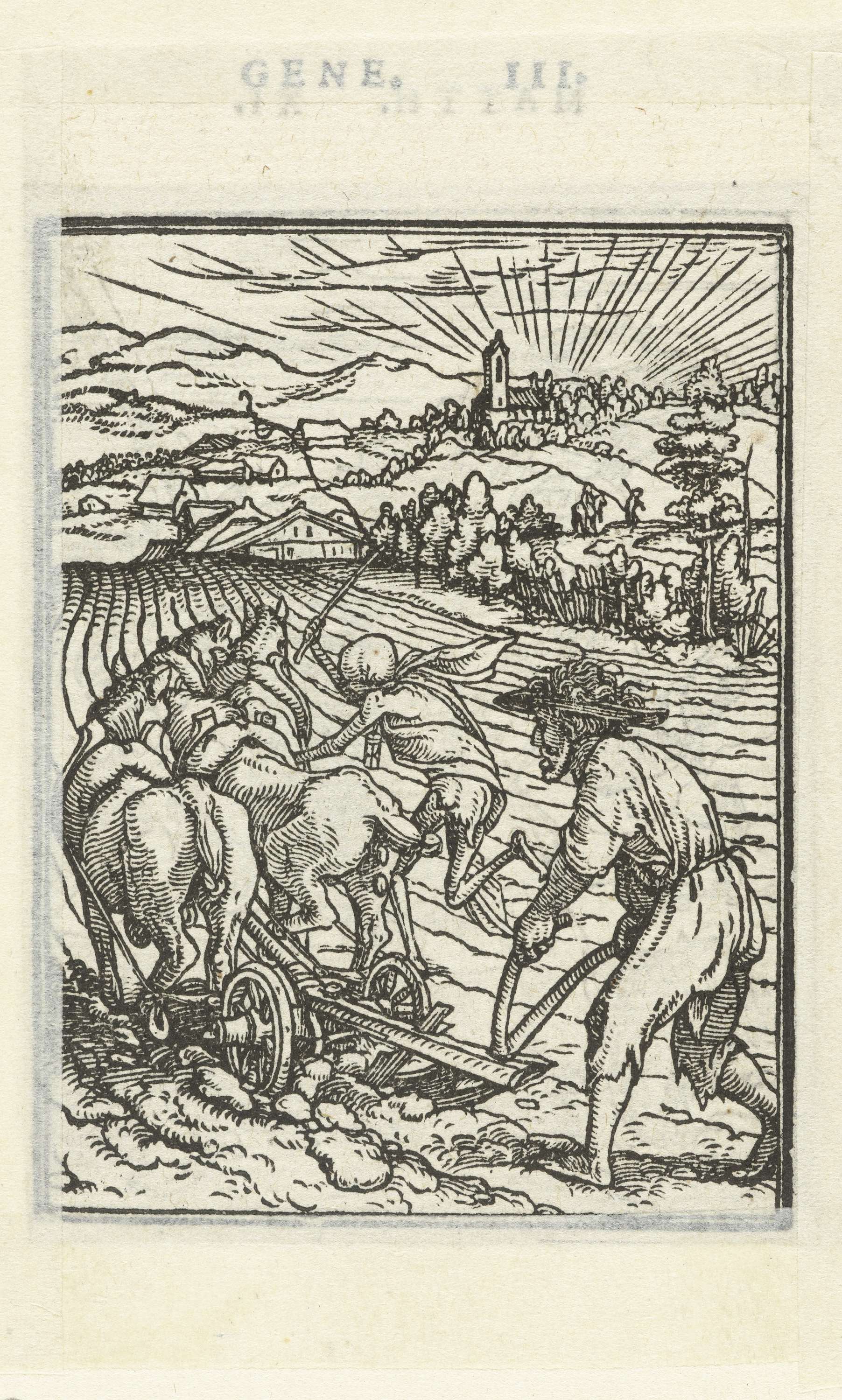 Boer en de Dood, by Hans Holbein (II), public domain