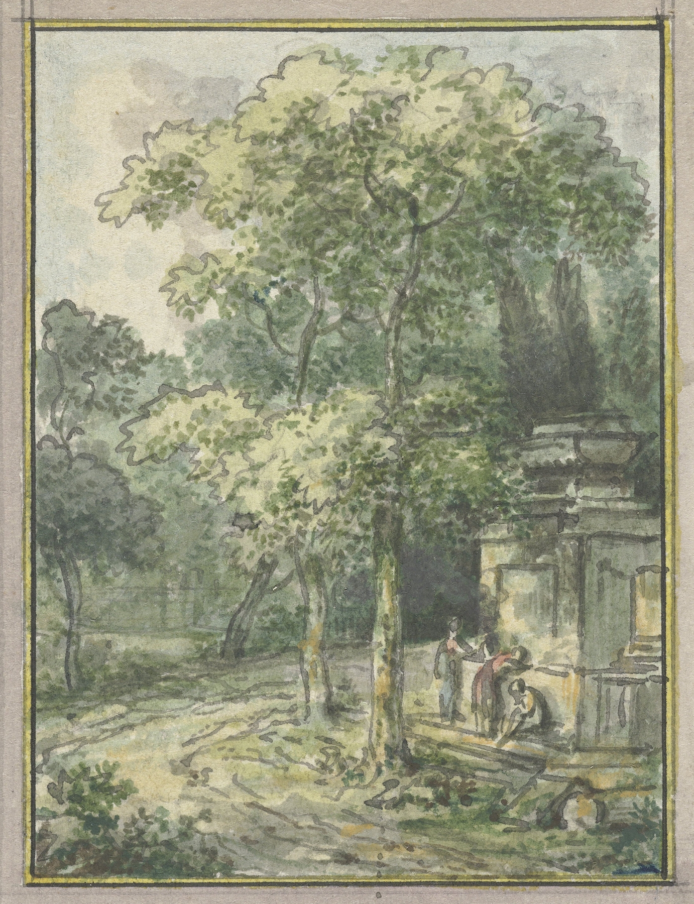 Landschap met fontein, by Jurriaan Andriessen, public domain