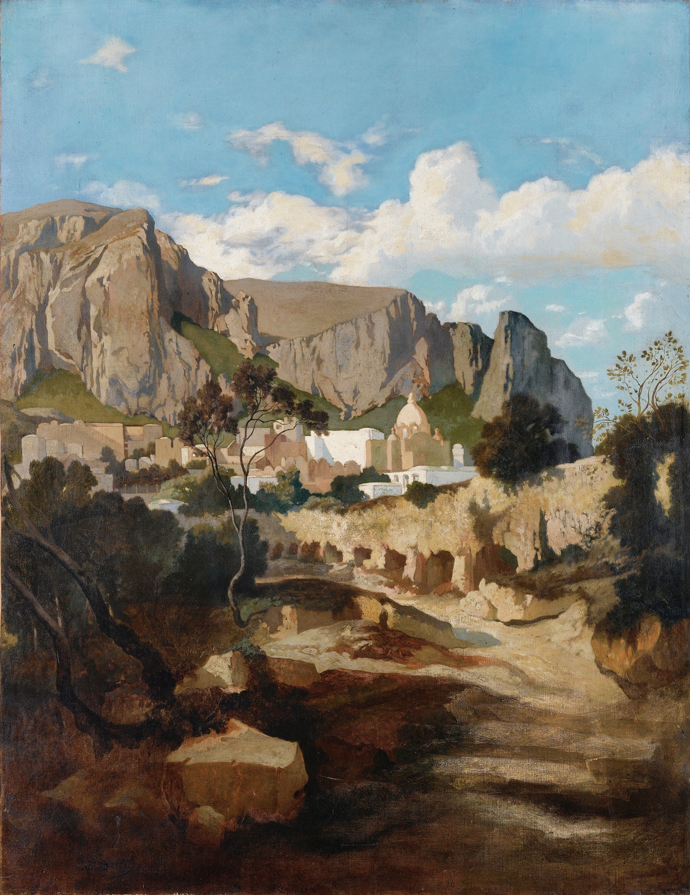 View of the Capri Monastery, oil on canvas by Jean-Joseph-François Bellel