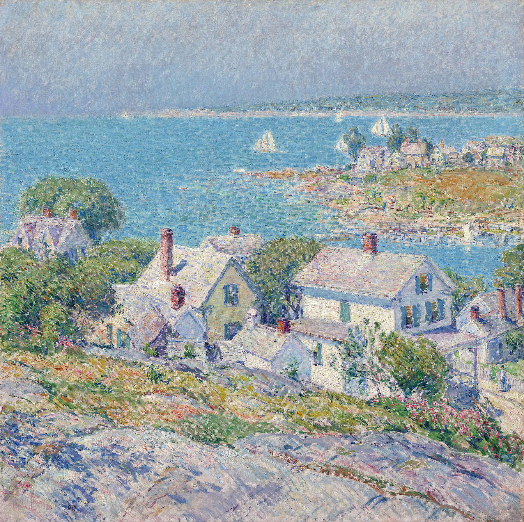 New England Headlands, by Childe Hassam, public domain