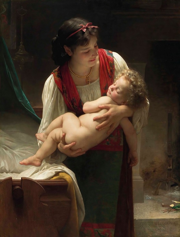 Berceuse (Le coucher) by William Bouguereau