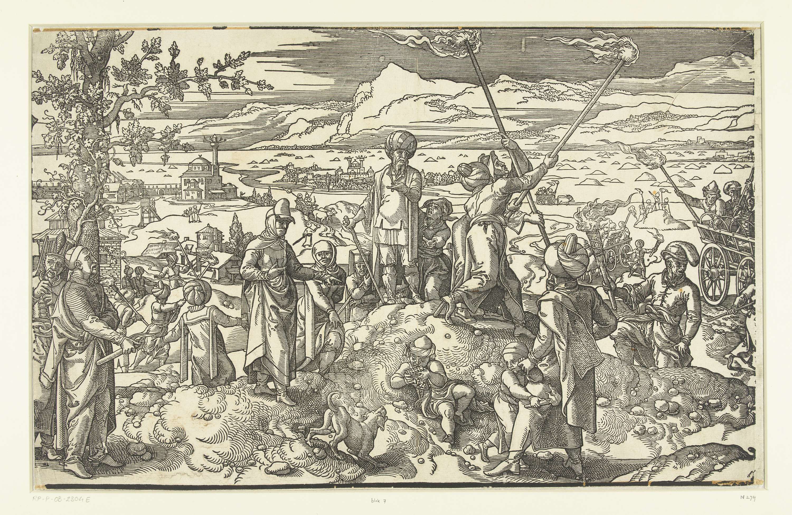 Feest van de nieuwe maan, by Pieter Coecke van Aelst (I), public domain