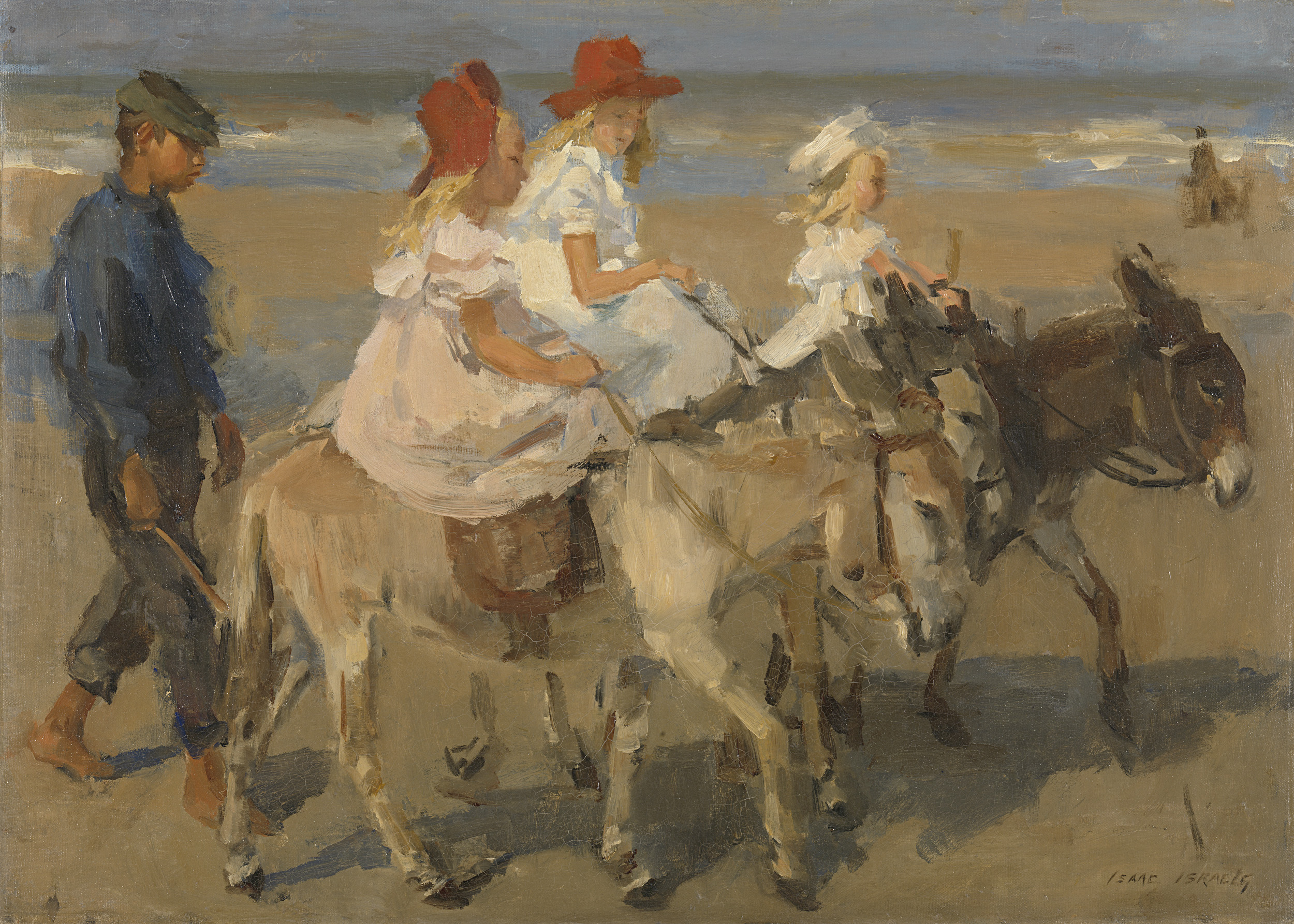 Donkey Rides on the Beach, by Isaac Israels, public domain