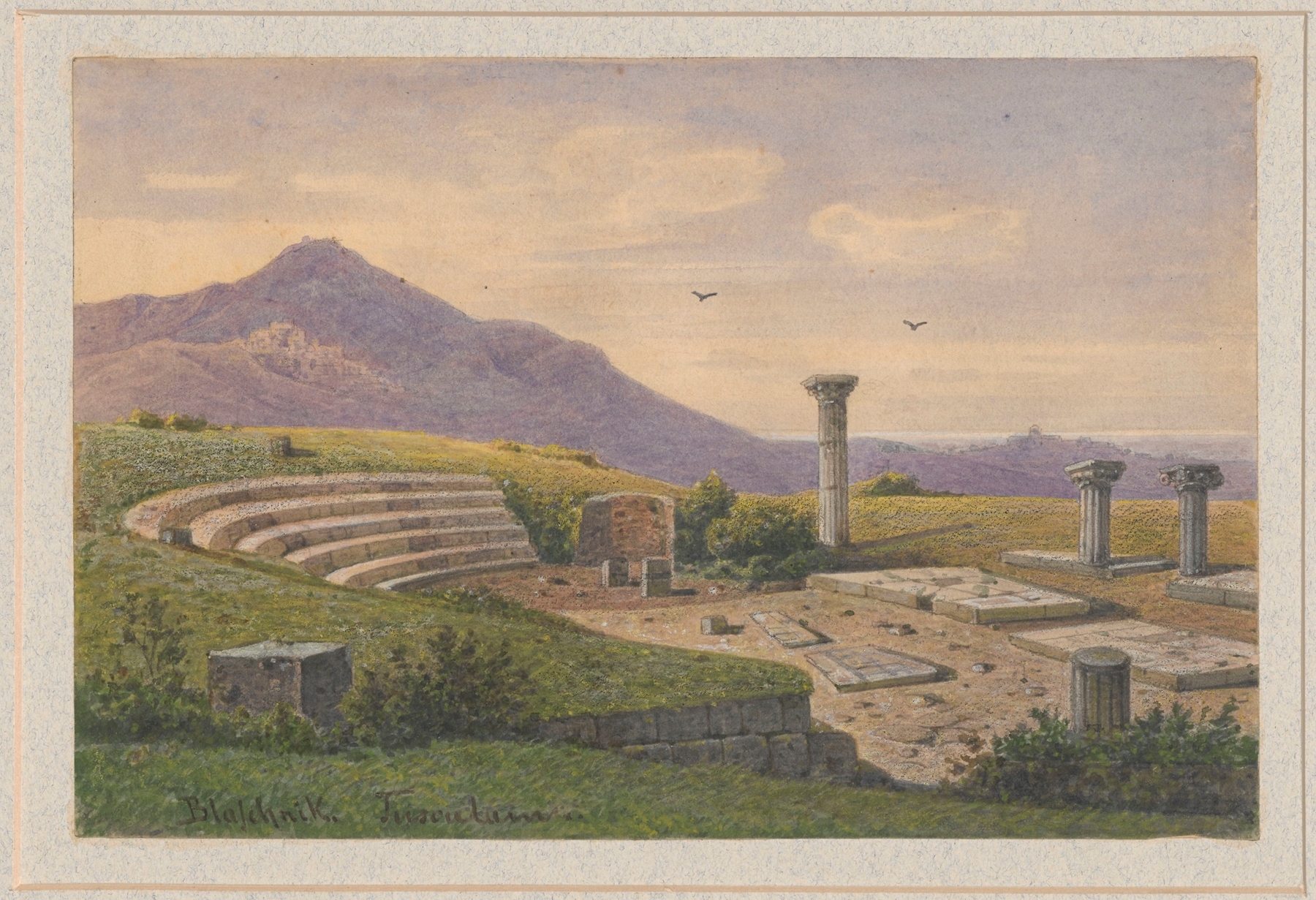 Amphitheatre in Tusculum, by Arthur Blaschnik, public domain