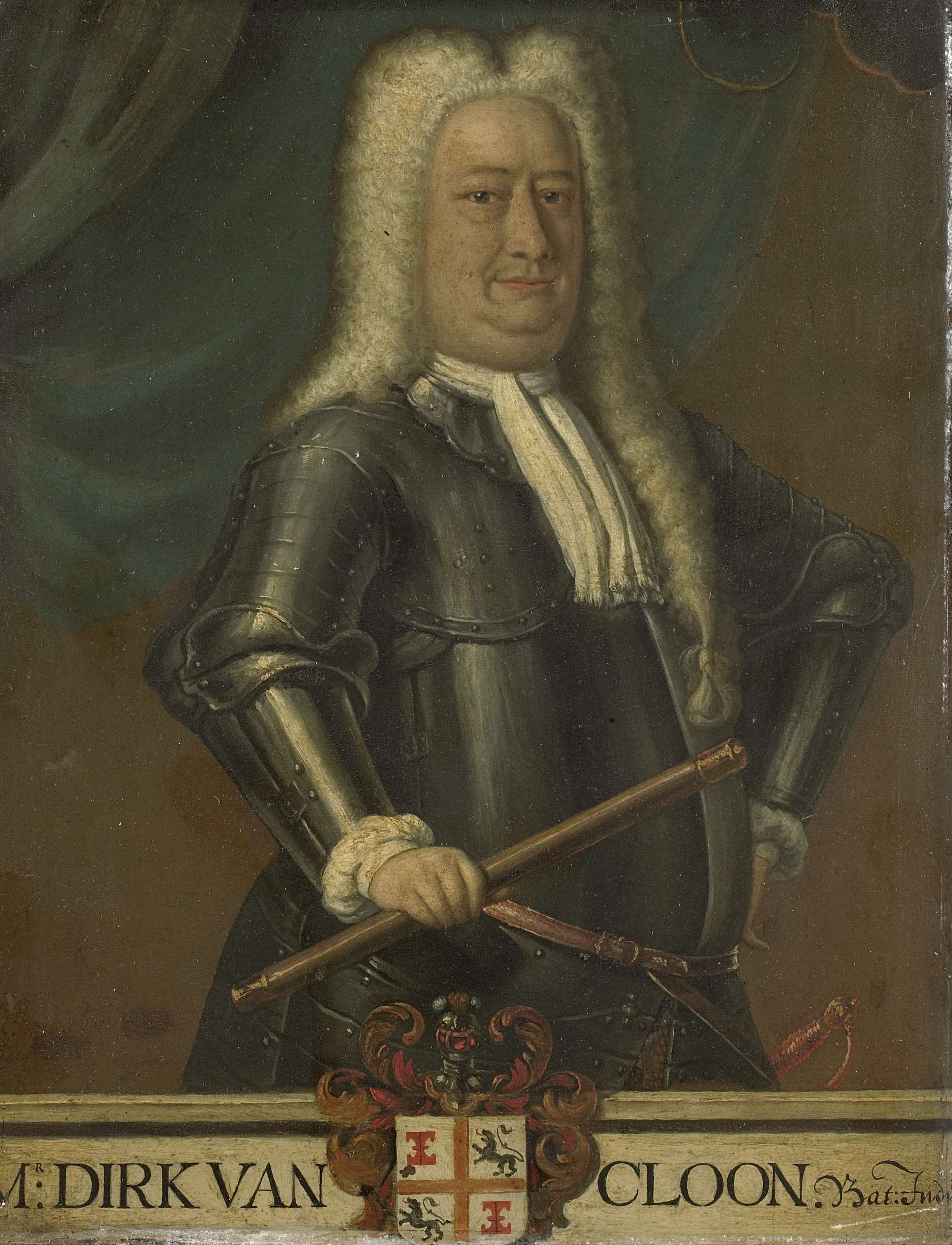 Portrait of Dirk van Cloon, a metalwork by Hendrik van den Bosch.