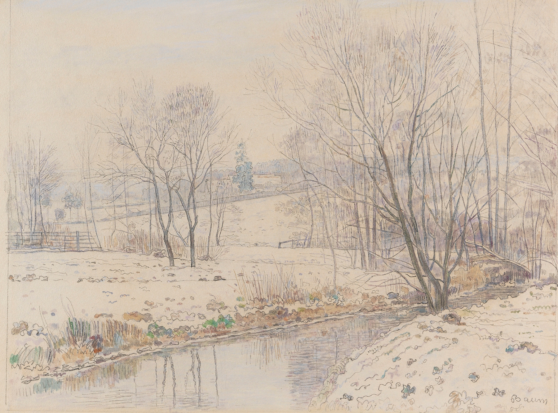 Flusslandschaft in Hessen, by Paul Baum, public domain