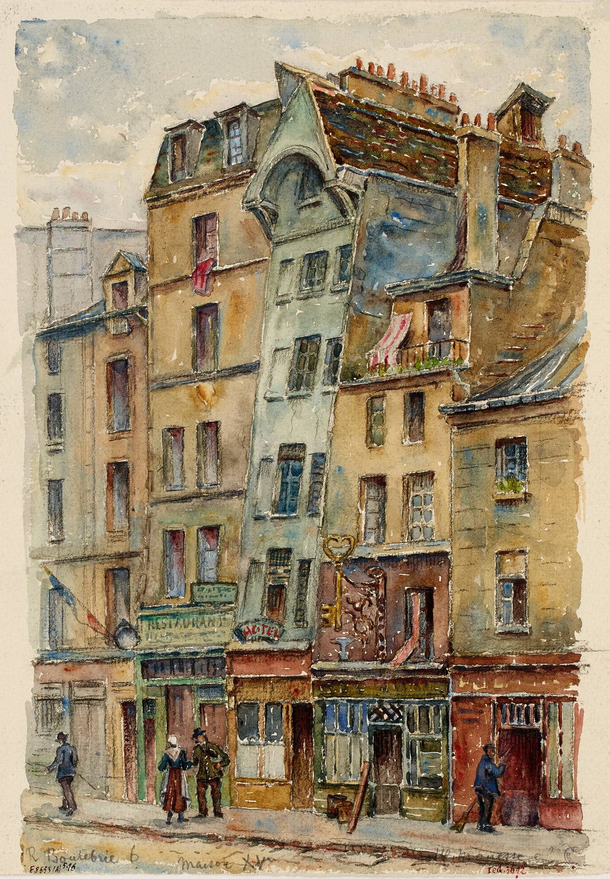 Oil on canvas by Georges-Henri Manesse depicting a historic architecture