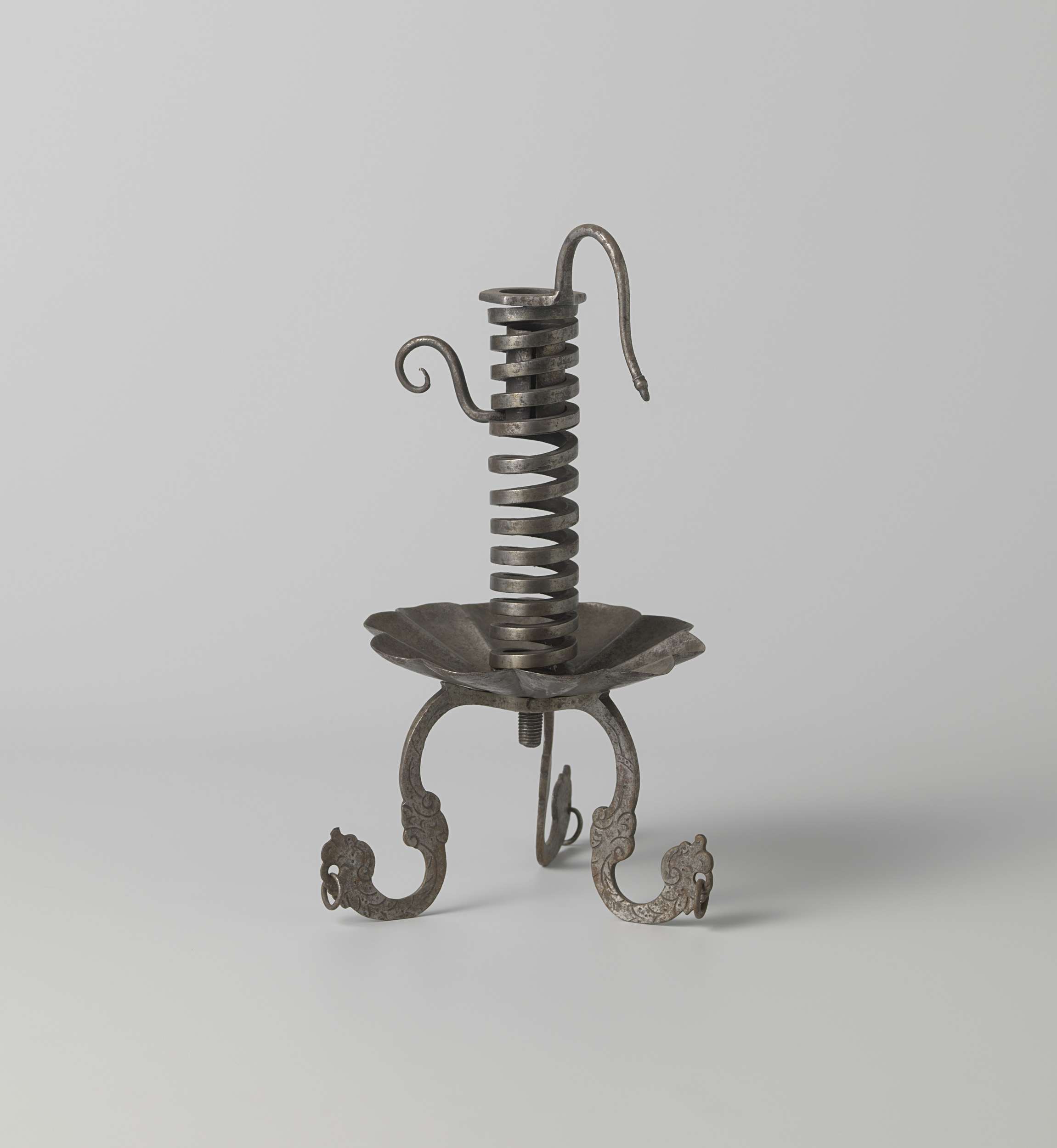 Rococo bronze candlestick with spiral design by Unknown Artist