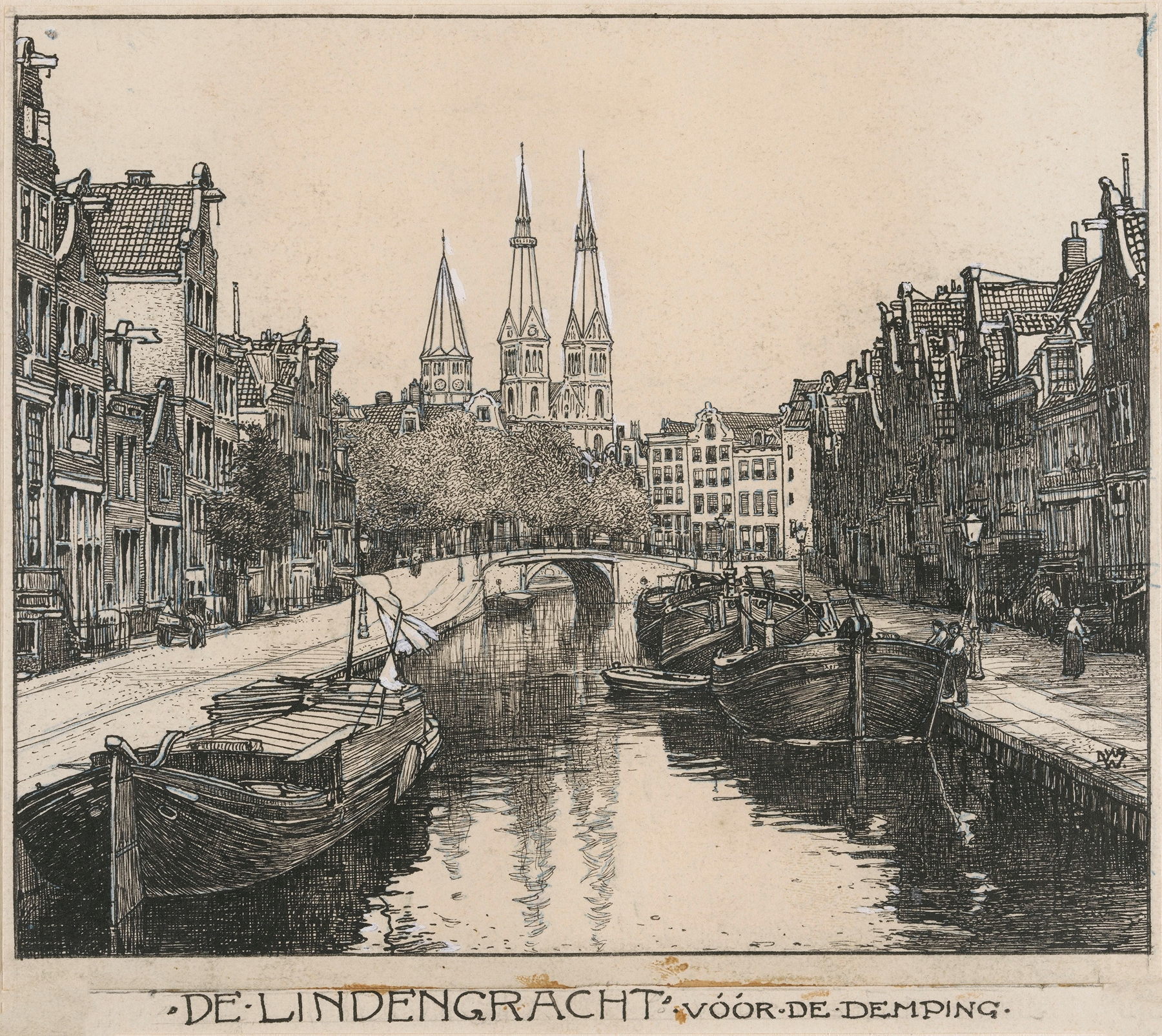 De Lindengracht te Amsterdam, voor de demping, by Willem Wenckebach, public domain