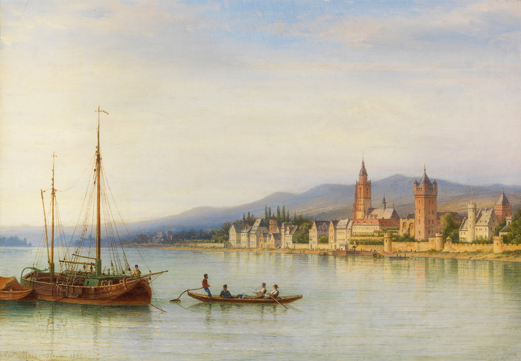 Eltville am Rhein, by Carl Morgenstern, public domain