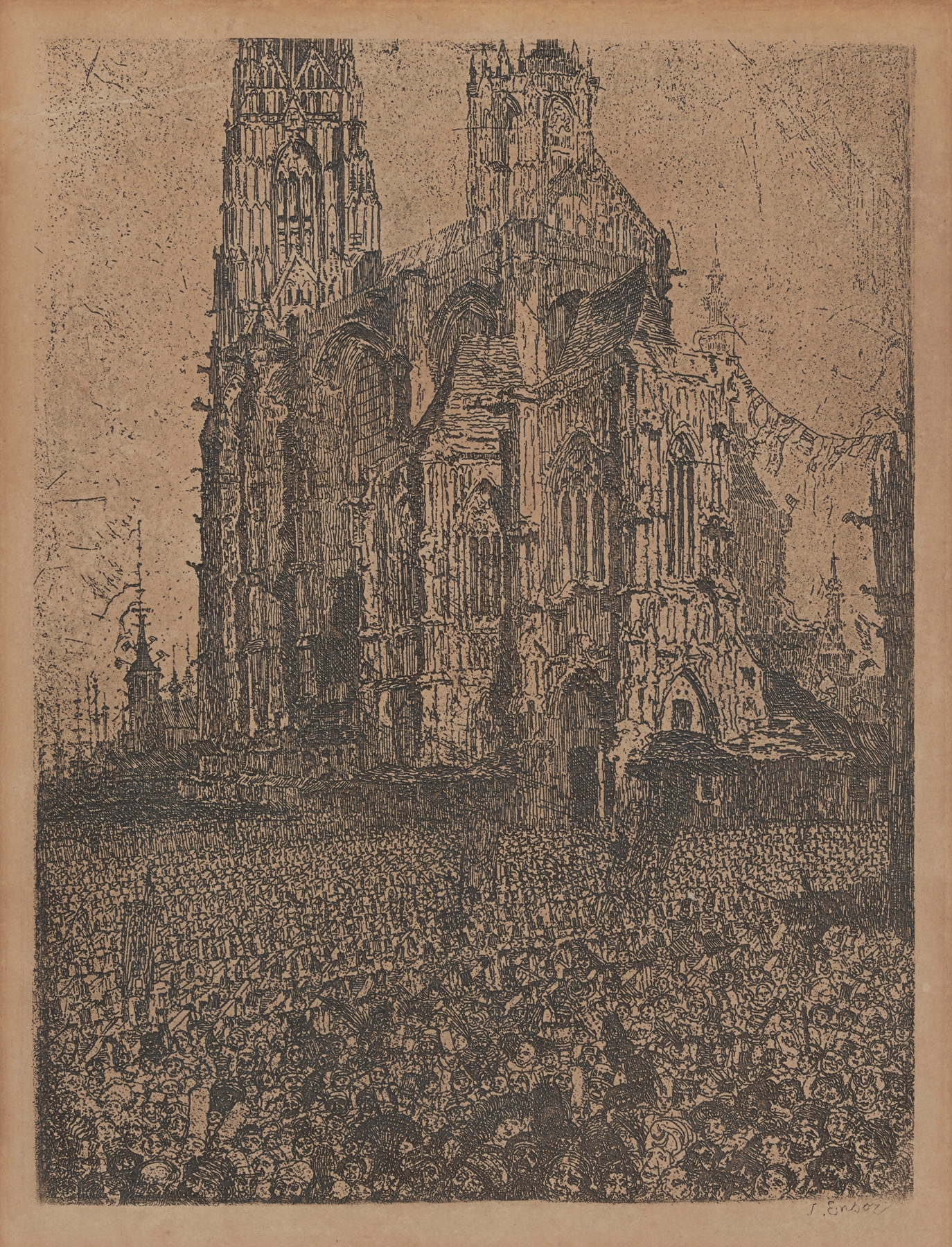 The Cathedral, by James Ensor, public domain