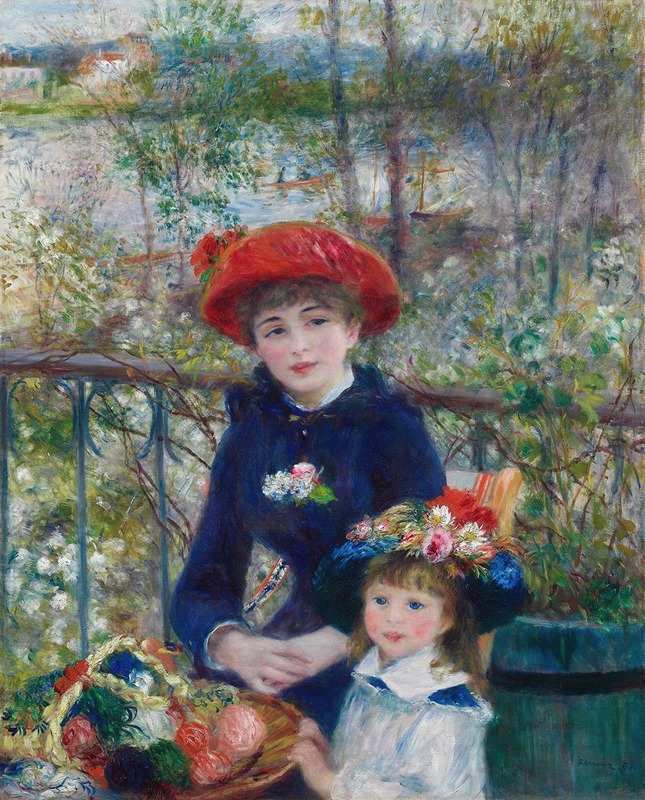 Two Sisters (On the Terrace) by Pierre-Auguste Renoir, oil on canvas