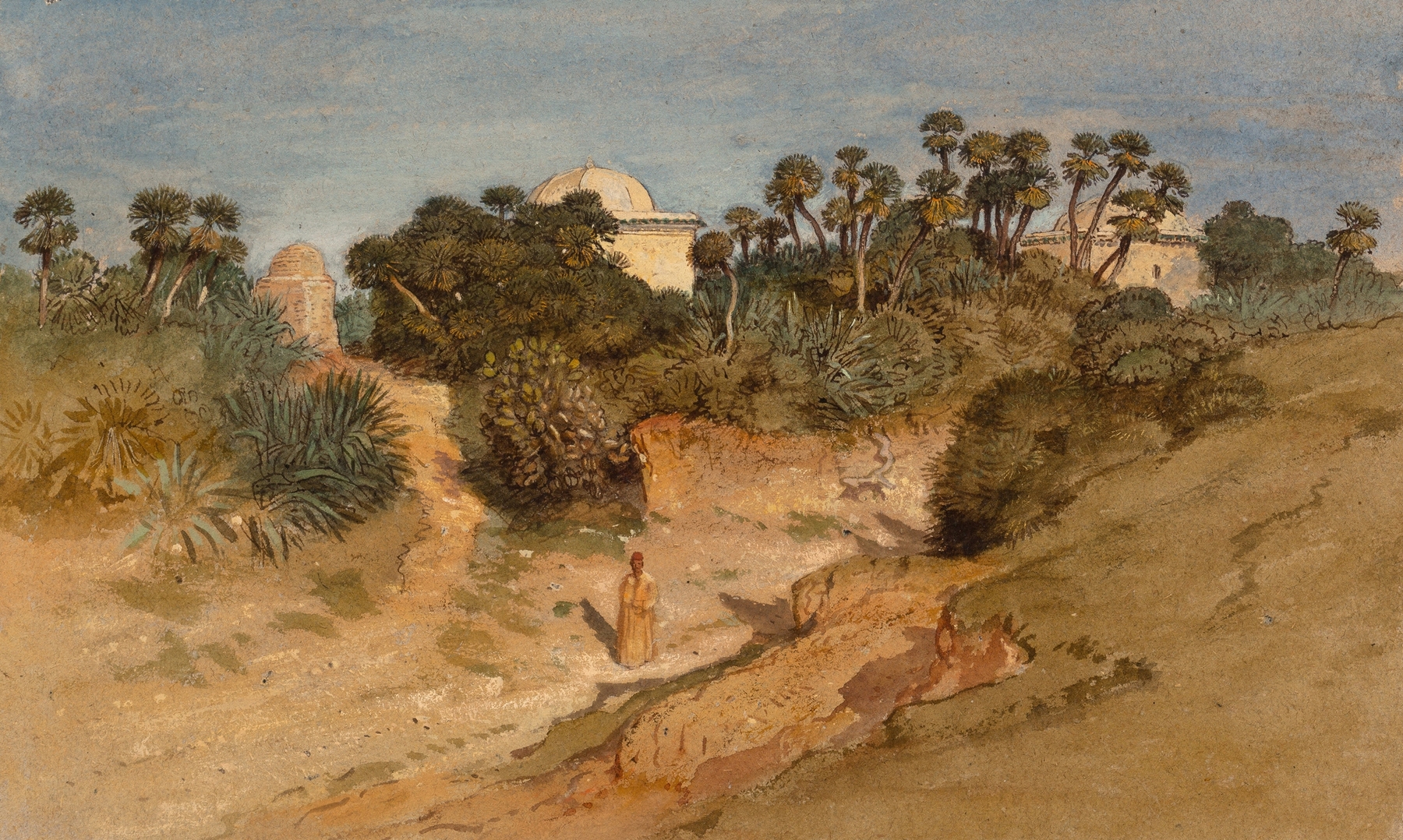 Path by Mosque, by Samuel Colman, public domain