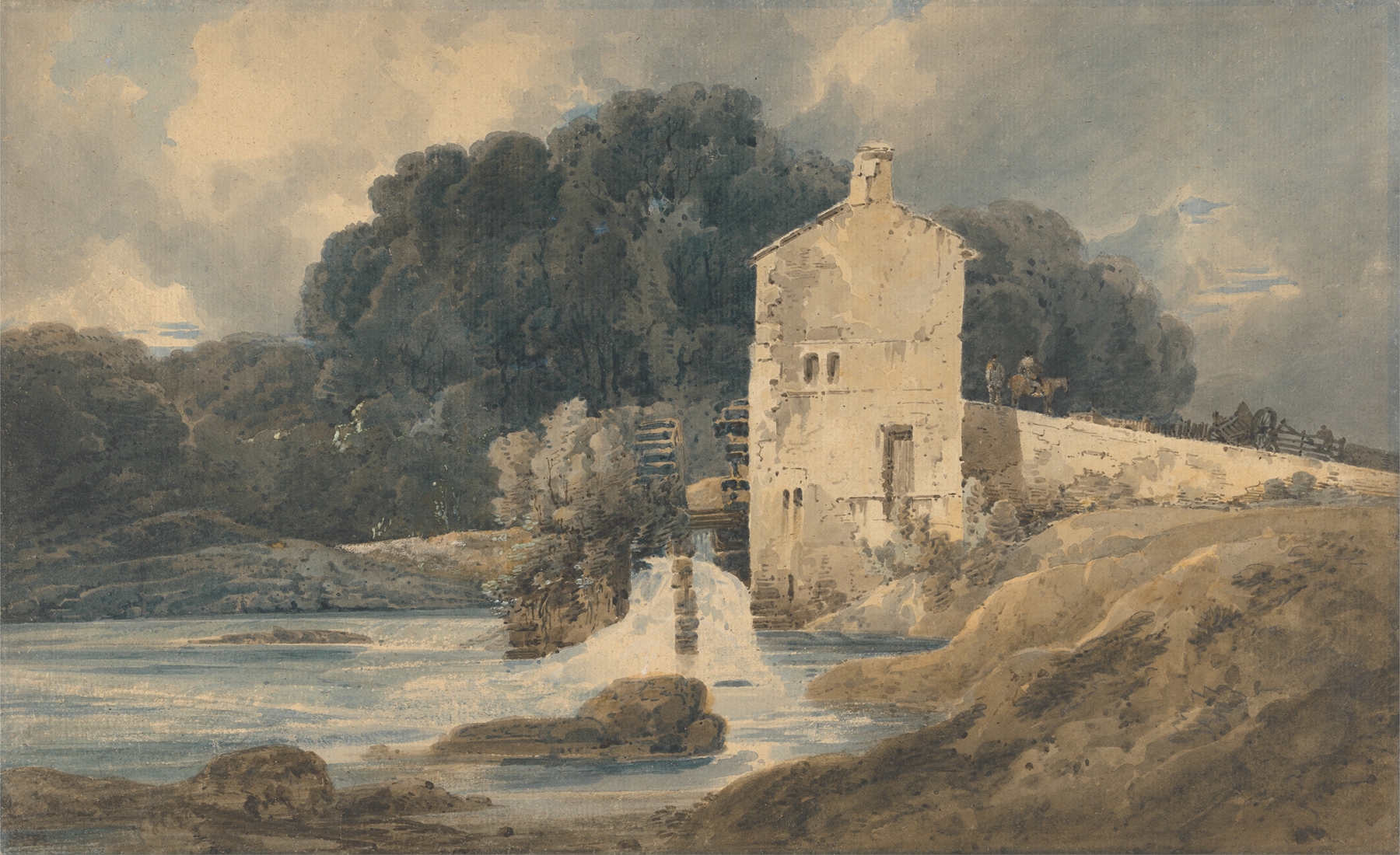 The Abbey Mill, Knaresborough, by Thomas Girtin, public domain