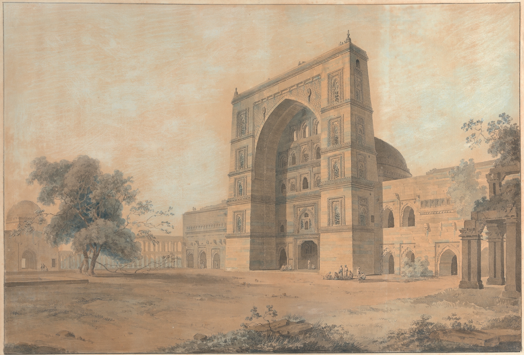 The Mosque at Juanpore, Islamic Art by William Daniell