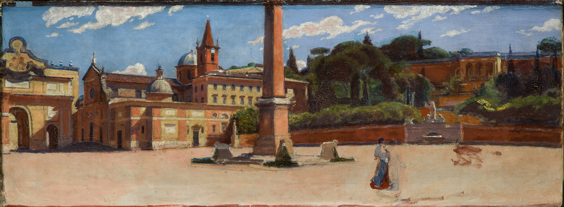 Piazza del Popolo in Rome, by Aleksander Gierymski, public domain