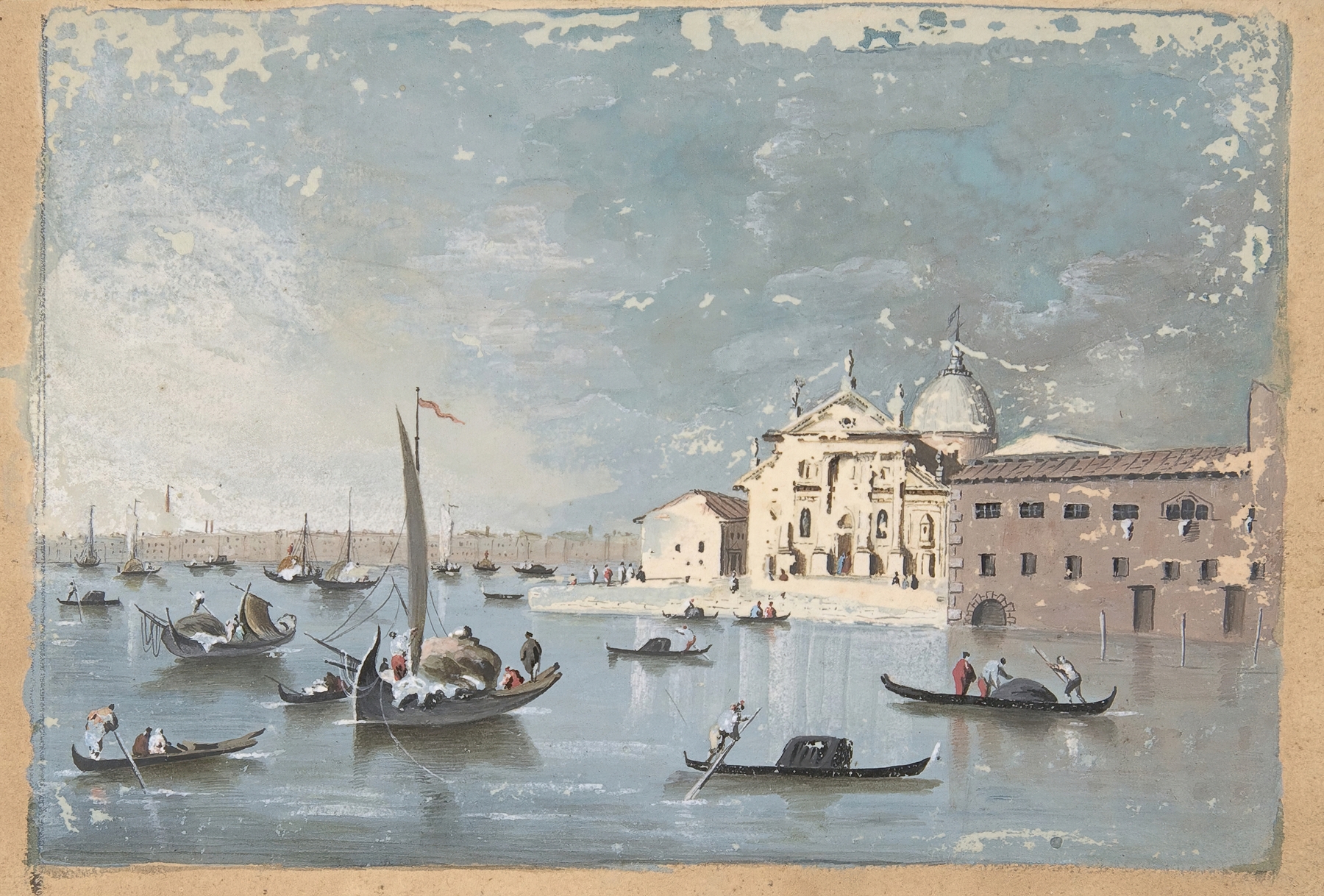 View of the Isola di San Giorgio Maggiore, by Giacomo Guardi, public domain