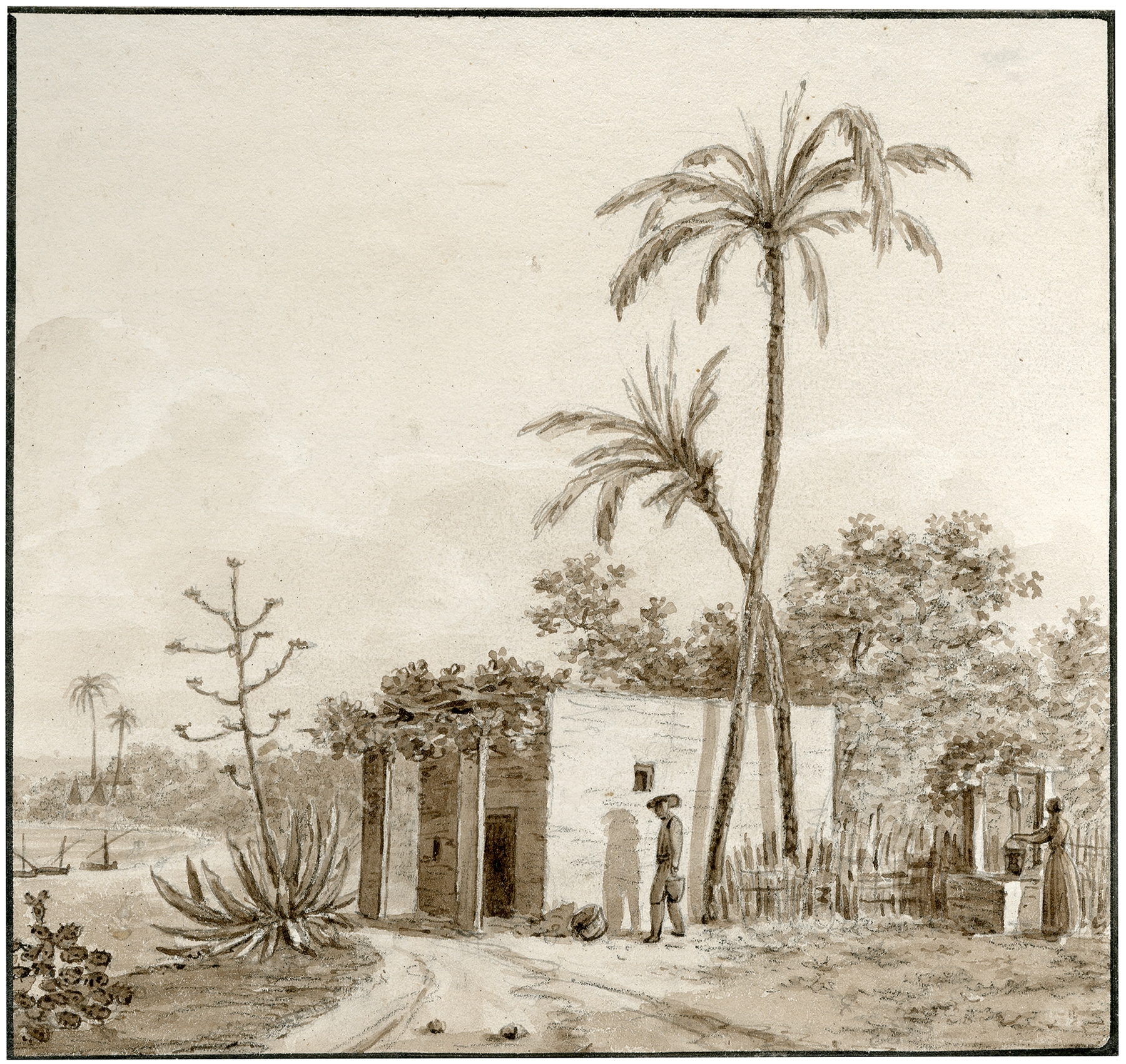 Landscape featuring hills in muted colors by Otto Howen