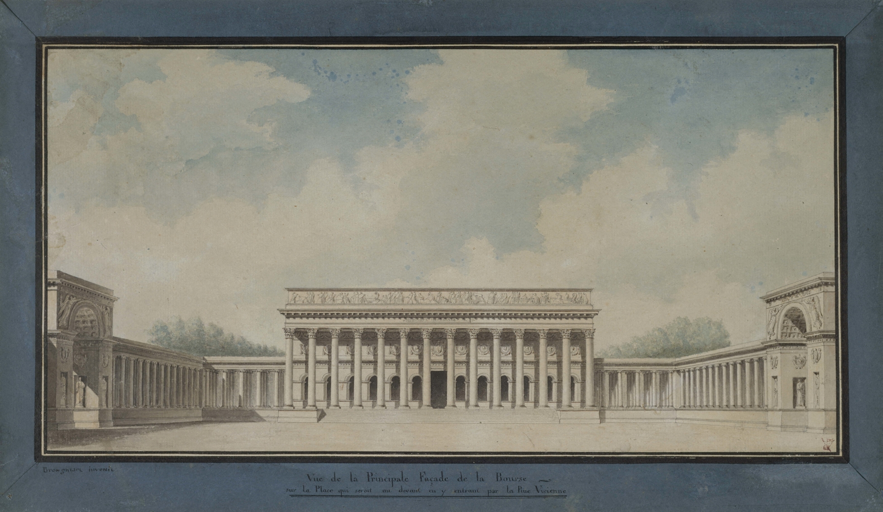 Projet de place devant la Bourse, by Alexandre Théodore Brongniart, public domain