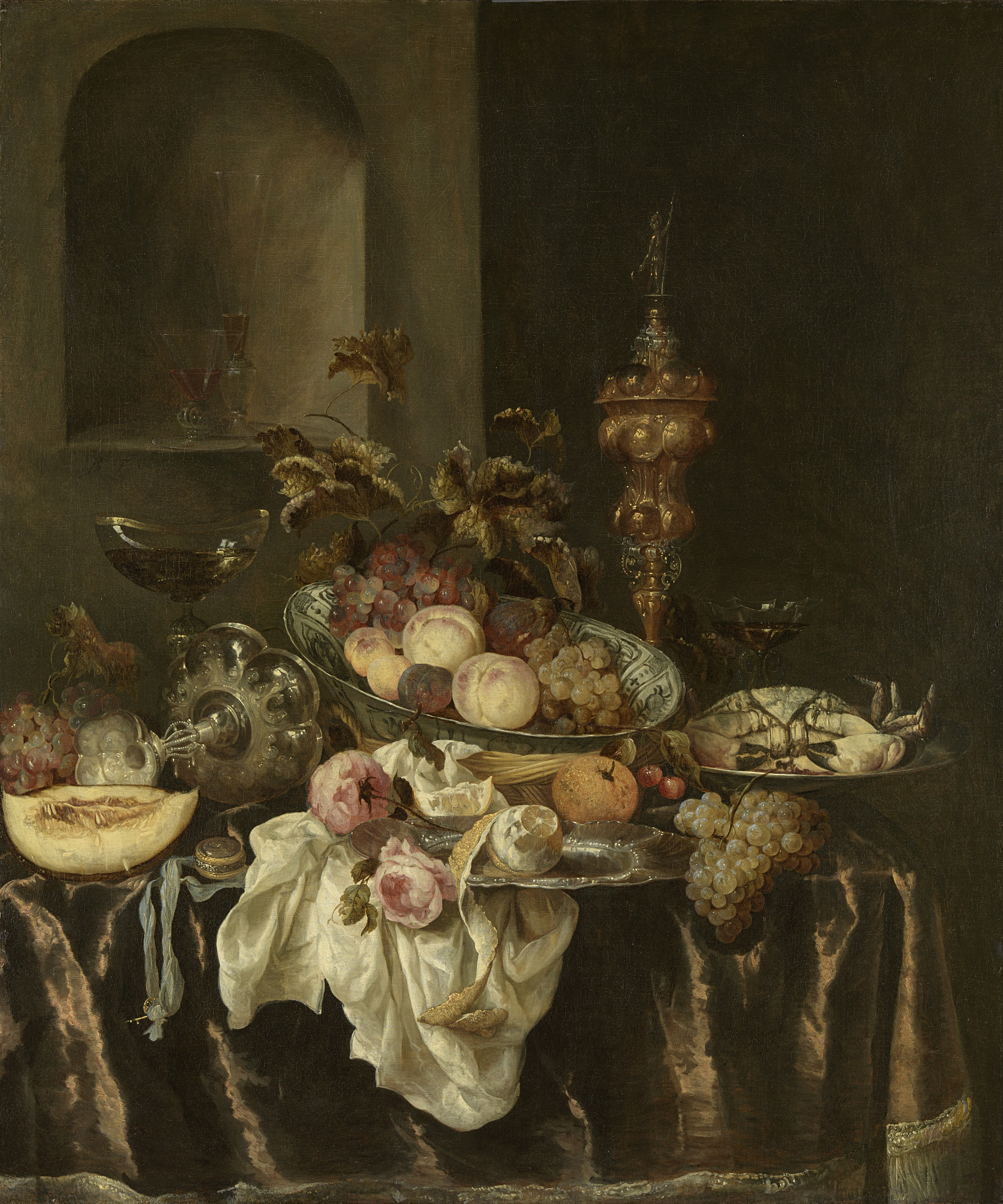 Still Life, by Abraham van Beyeren, public domain