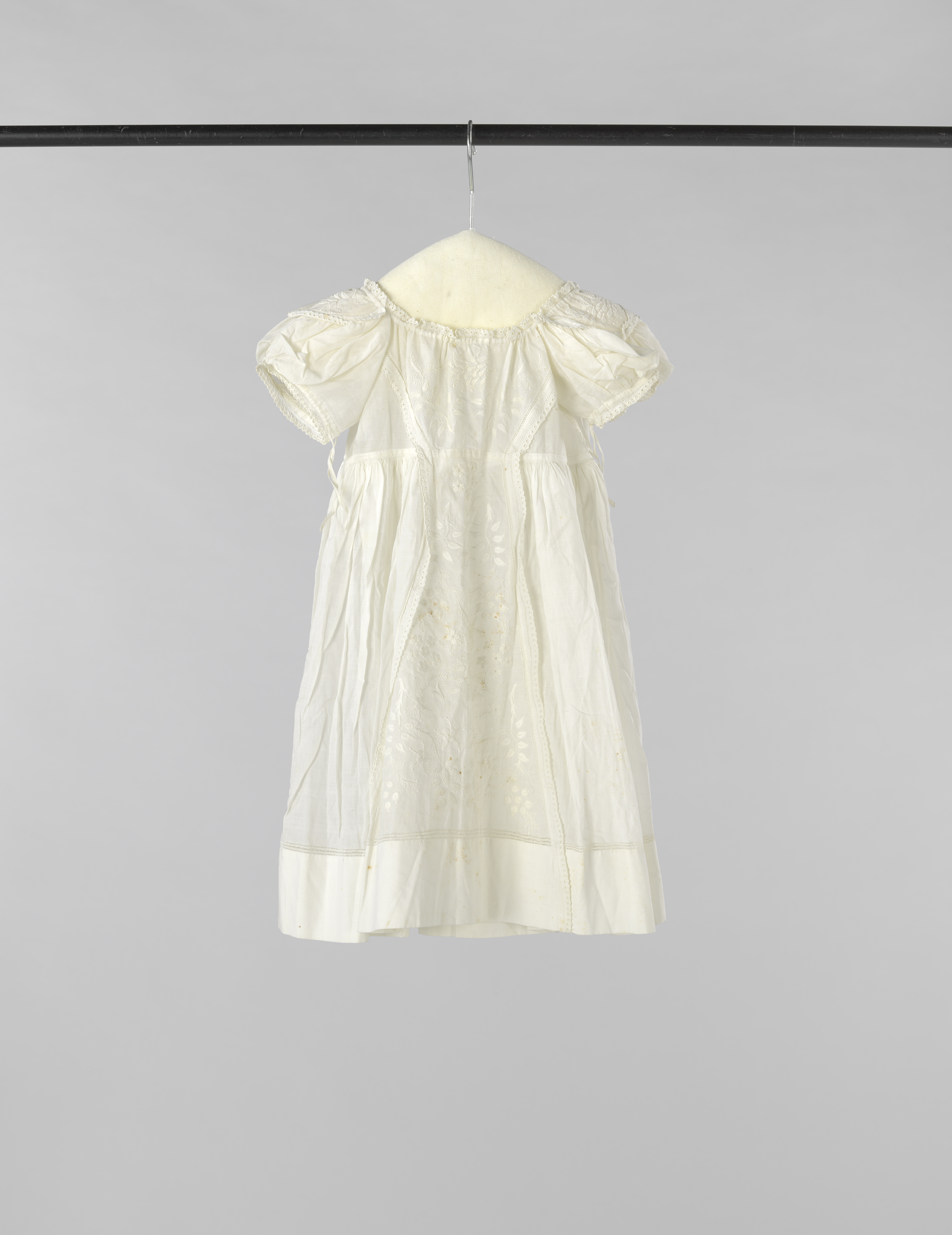 Victorian garment by unknown artist, featuring plumetis fabric