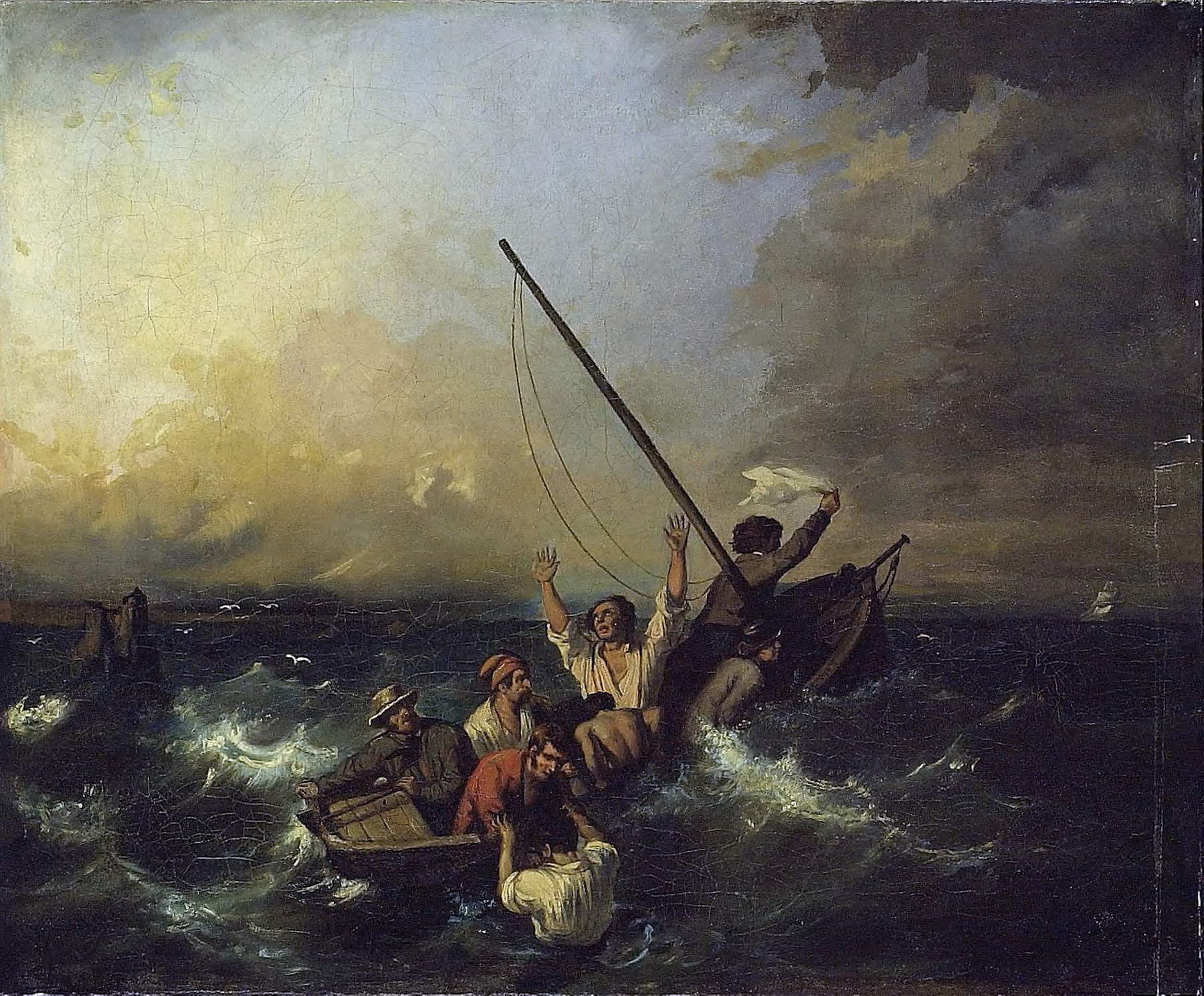 Shipwreck, by Eugène Isabey, public domain